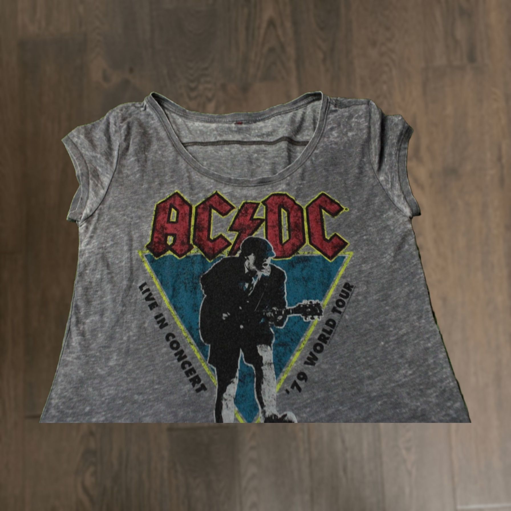 Vintage AC/DC Flick Of The Switch Women T-Shirt Tee Jersey Size L Gray Official Product Rock Shirt Womens Size L / US 10 / IT 46 - 1 Thumbnail