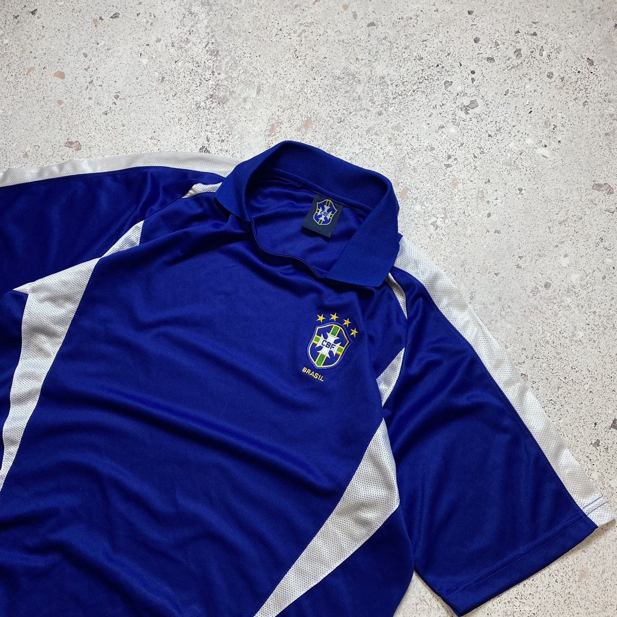 Vintage Vintage 00s Soccer Home Jersey Brasil Y2K Retro Drill Size US L / EU 52-54 / 3 - 2 Thumbnail