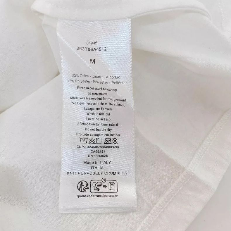 Dior Dior White letter T-shirt Size M / US 6-8 / IT 42-44 - 5 Thumbnail