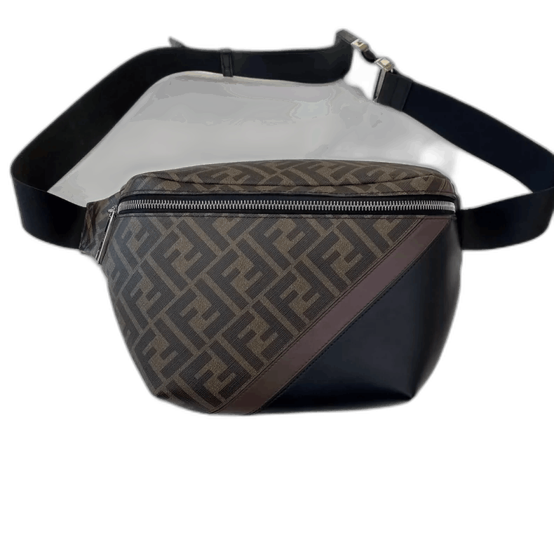 Fendi Men's Waist Bag Crossbody Sling Bag-2505 in Brown
