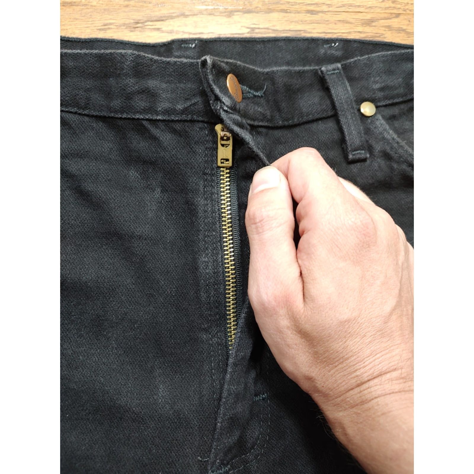 Wrangler VINTAGE Wrangler Cowboy Cut Denim Jeans 36x32 Mens Black 80s 90s Western Rodeo Logo 5-Pocket Classic Straight Size US 36 / EU 52 - 4 Thumbnail