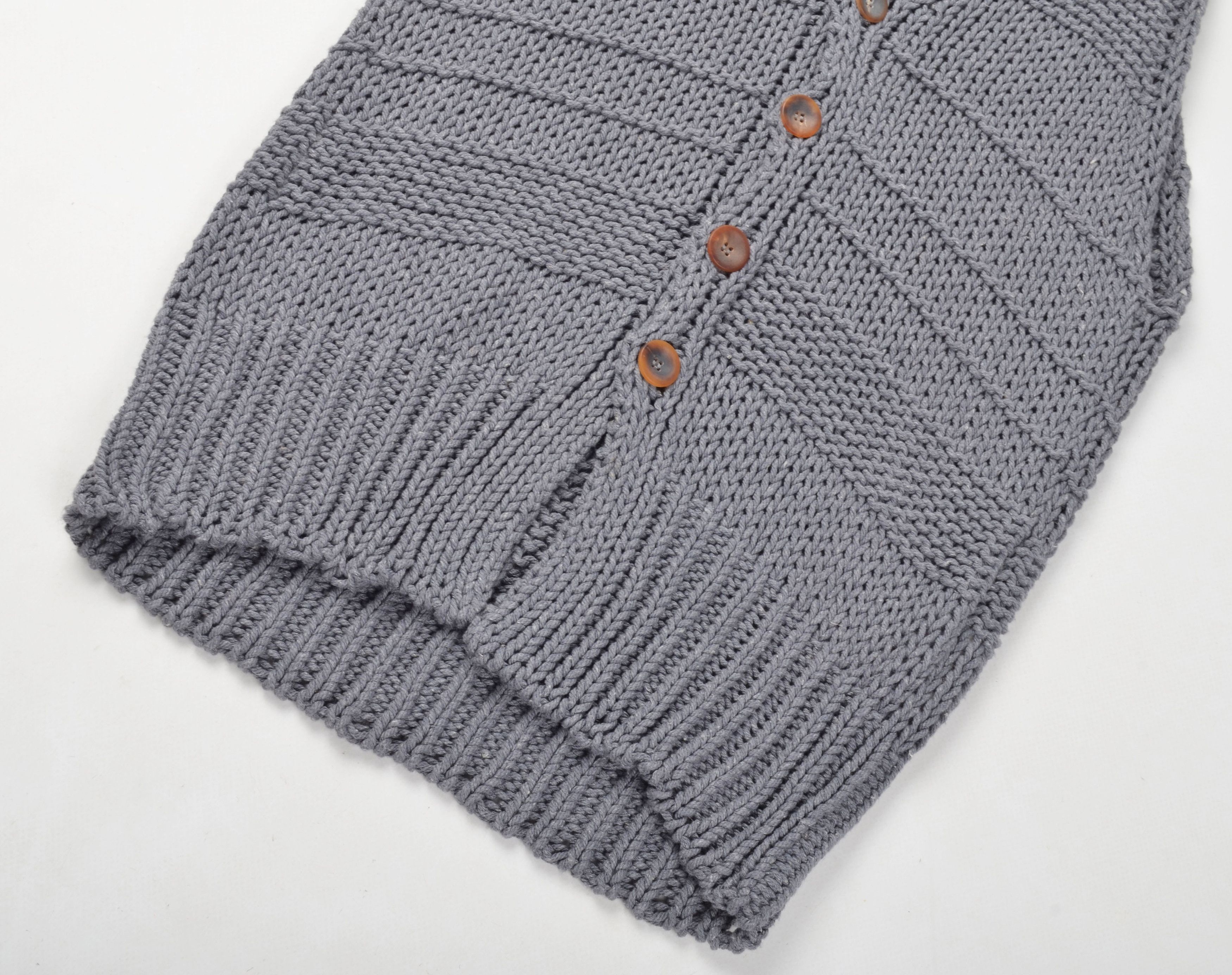 Diesel Black Gold Diesel Black Gold Chunky Knit Gray Y2K Cotton Vest Size L / US 10 / IT 46 - 6 Thumbnail