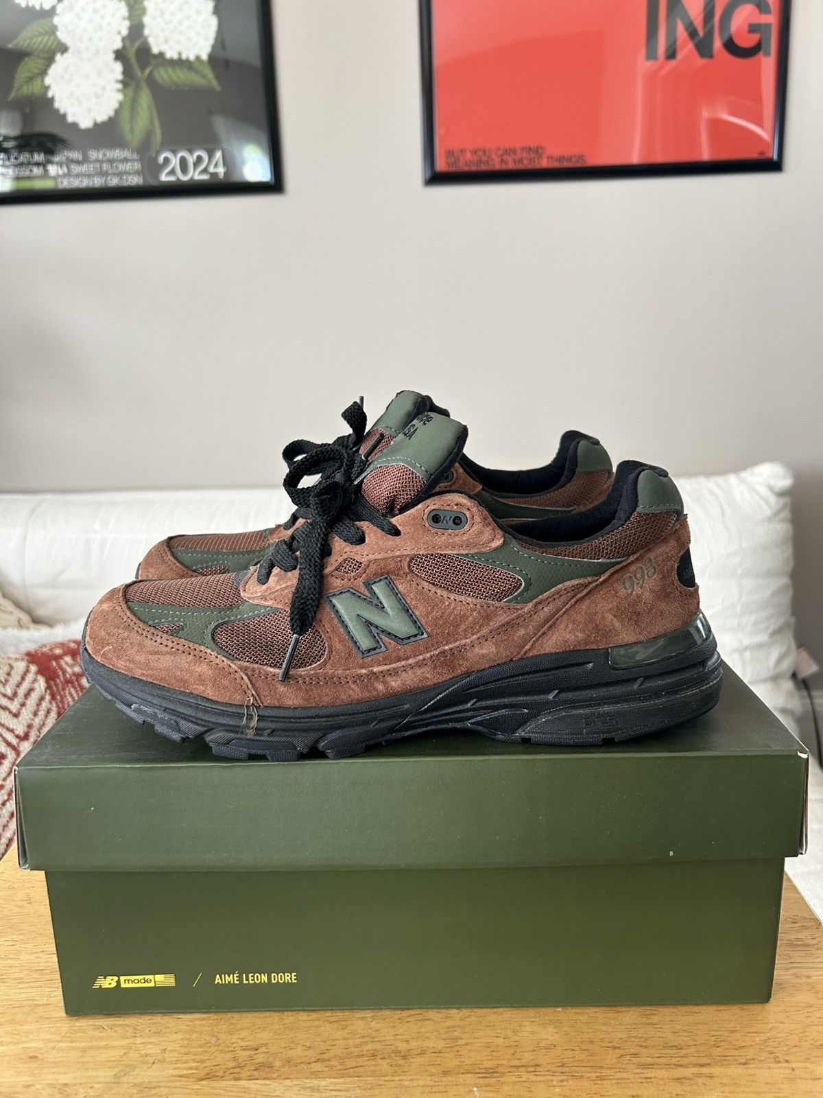 Aime Leon Dore × New Balance Aime Leon Dore Beef & Broccoli New Balance 993 Size US 10 / EU 43 - 3 Thumbnail