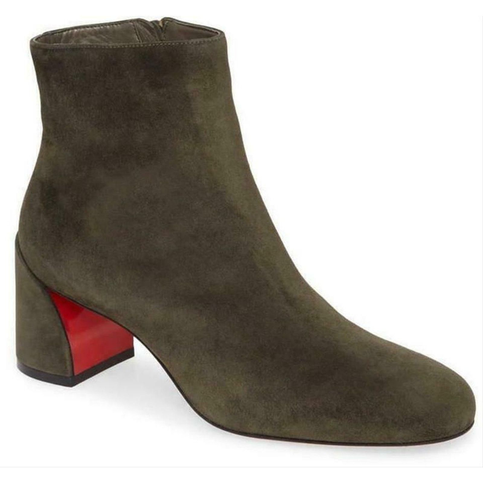 Christian Louboutin Christian Louboutin Turela 55 Bosco Green Suede Ankle Short Size US 6.5 / IT 36.5 - 1 Thumbnail