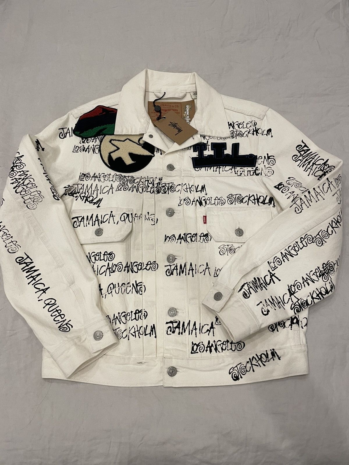 Denim Tears: Men's Stussy Canvas Jacket (Blue) | DSML E-SHOP