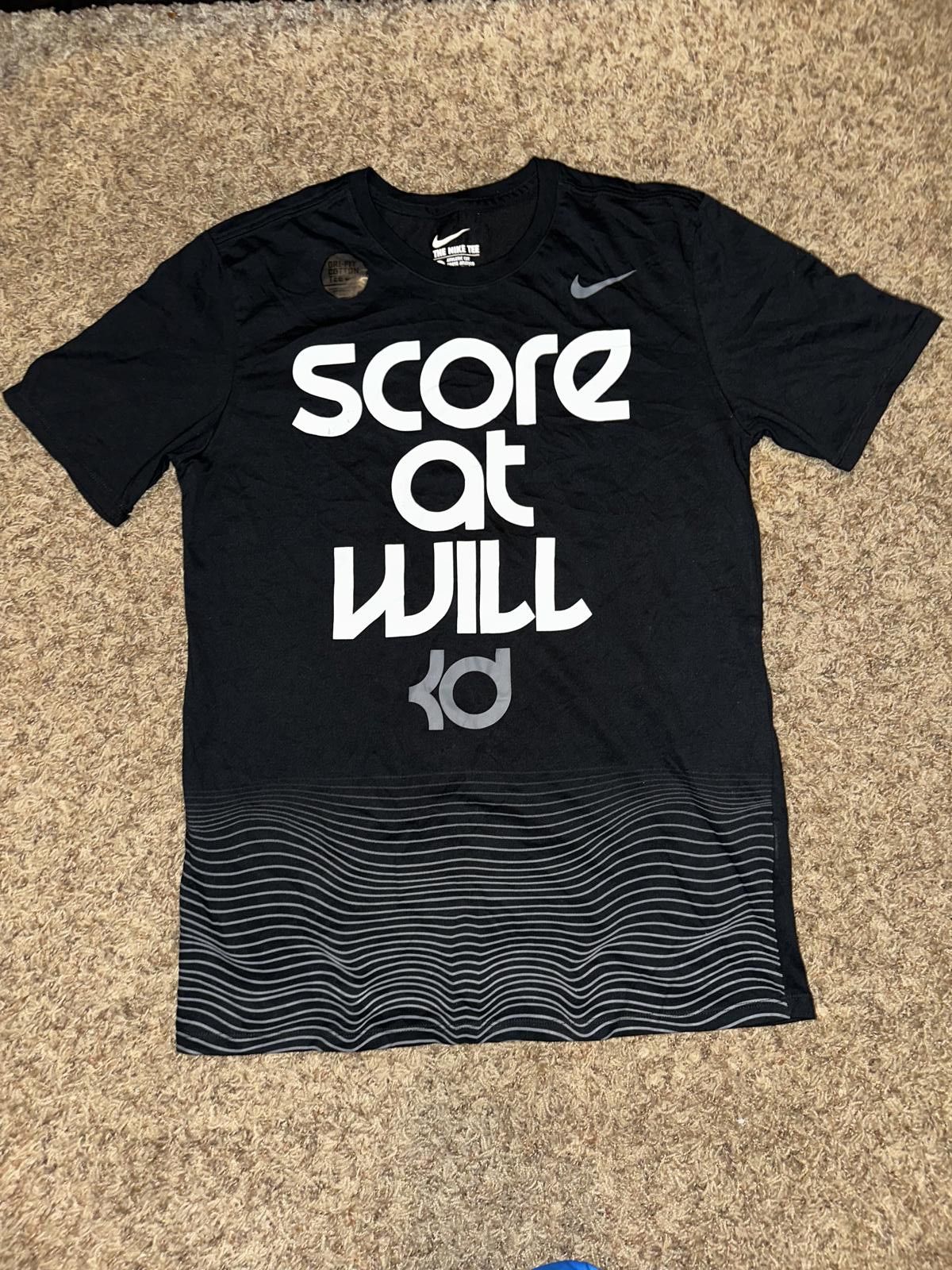 Nike Nike KD Score At Will Grey Dri-Fit T-Shirt Size US M / EU 48-50 / 2 - 1 Thumbnail