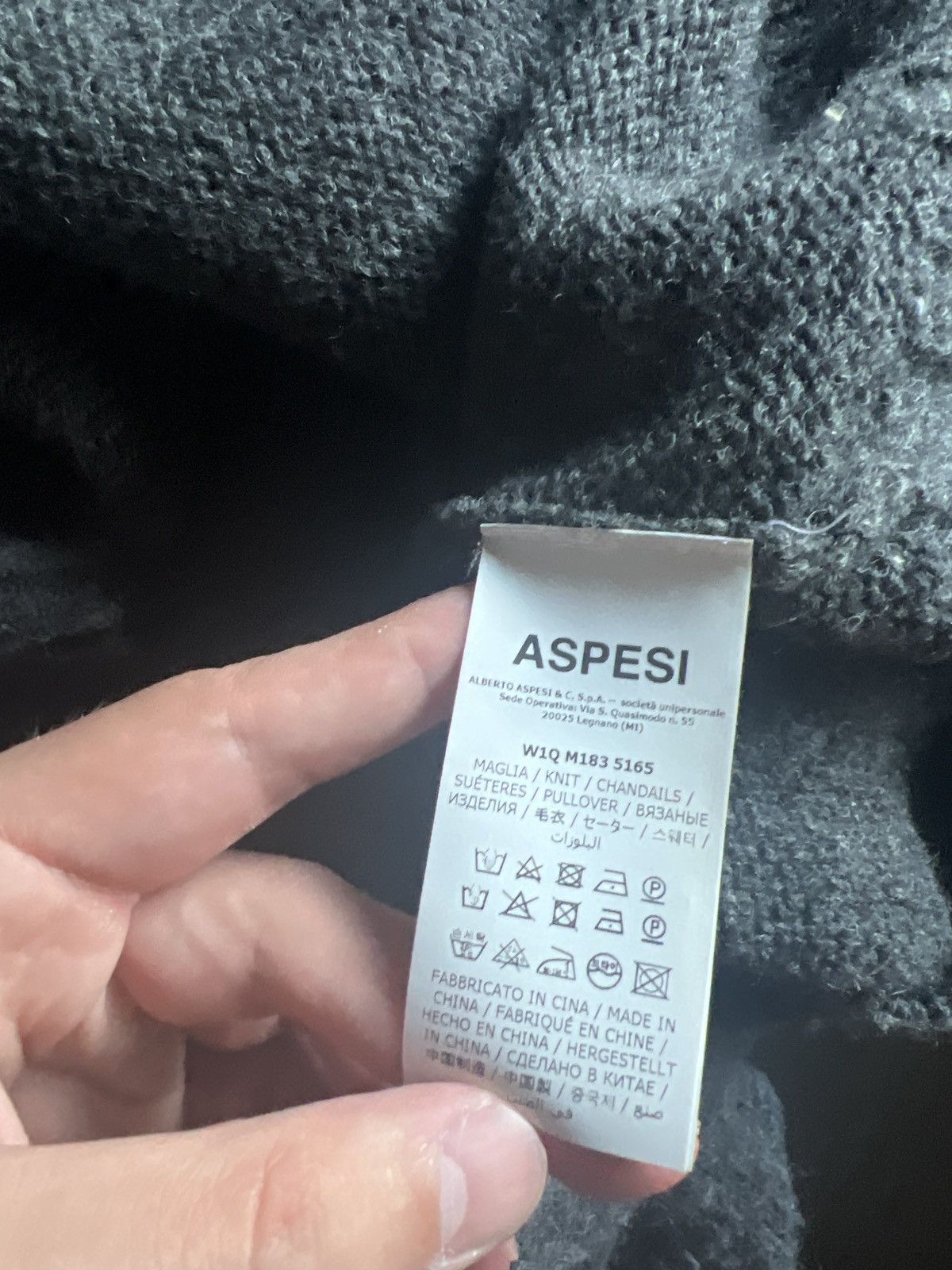 Aspesi Aspesi Grey Wool Sweater Size US L / EU 52-54 / 3 - 5 Thumbnail