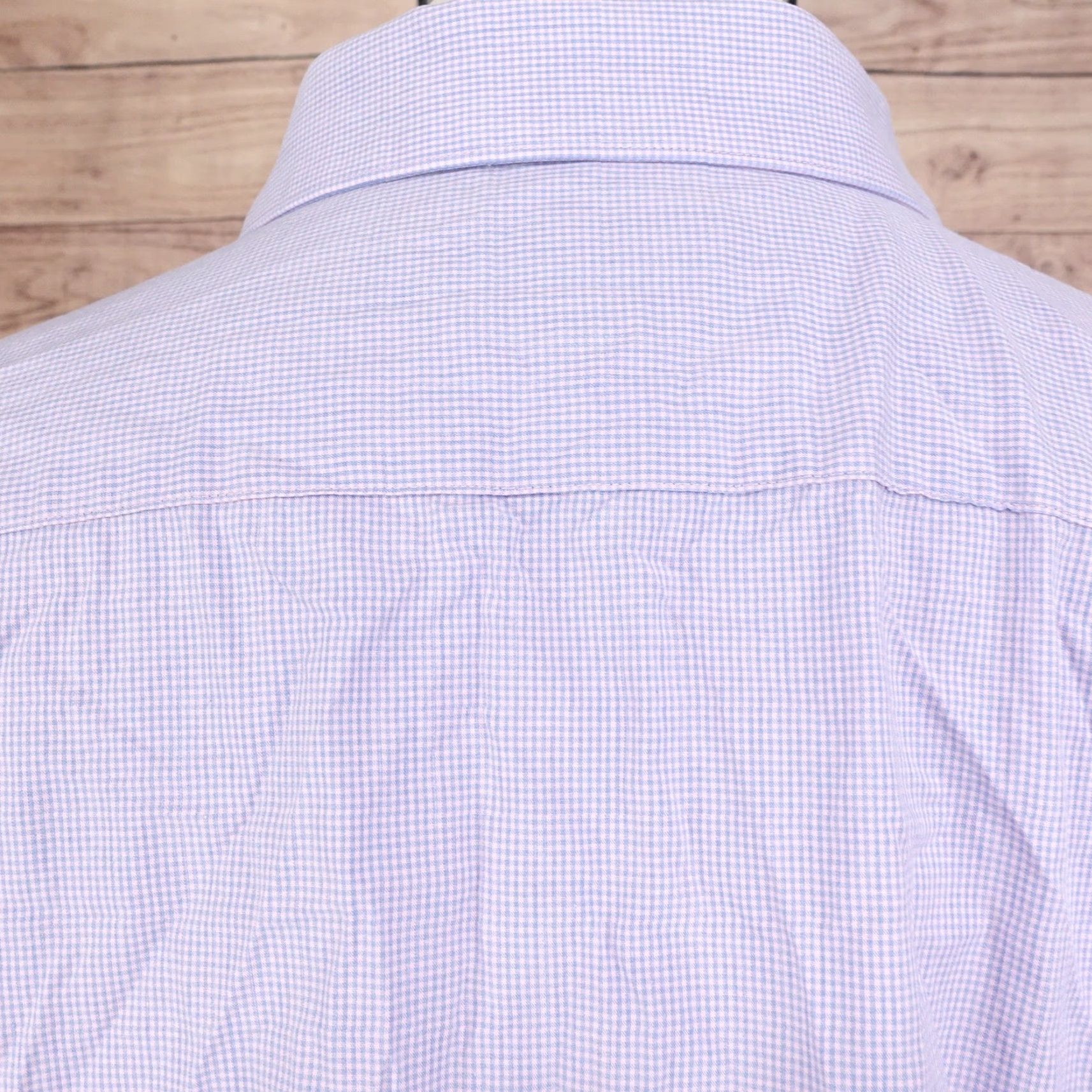 Apt. 9 APT 9 Premier Flex Shirt Mens 2XL Button-Up Long Sleeve Blue Pink Check Regular Fit 98% Cotton 2% Spandex Mens Size US XXL / EU 58 / 5 - 5 Thumbnail