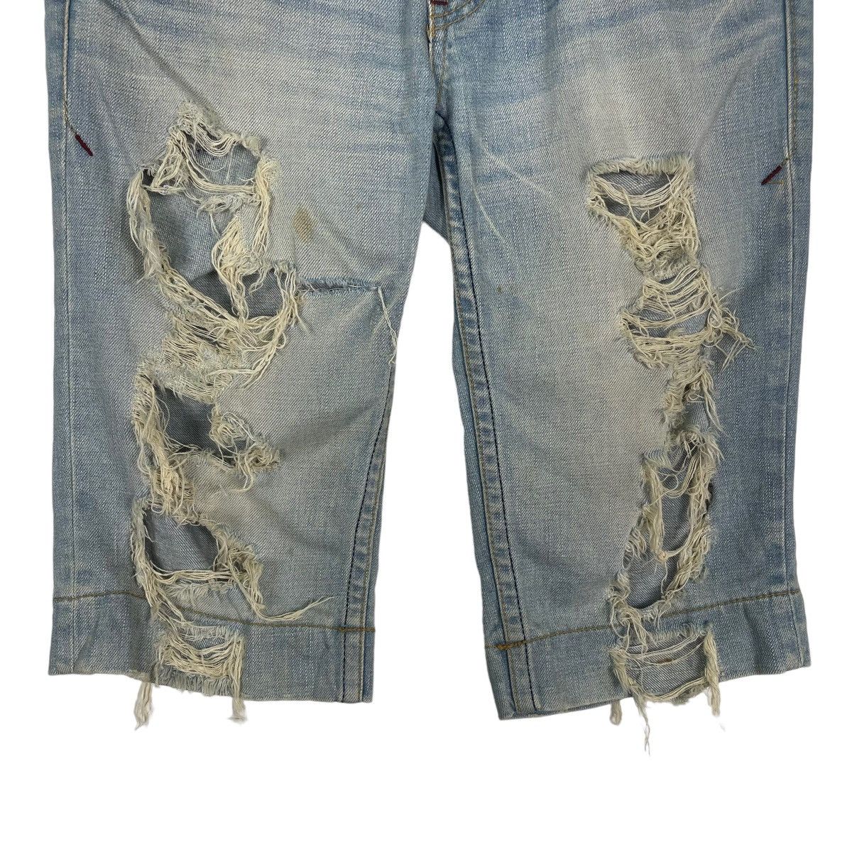 If Six Was Nine JAPANASE RED PAPER JAPAN&CO THRASHED SHORT PANTS JEANS Size US 31 - 4 Thumbnail