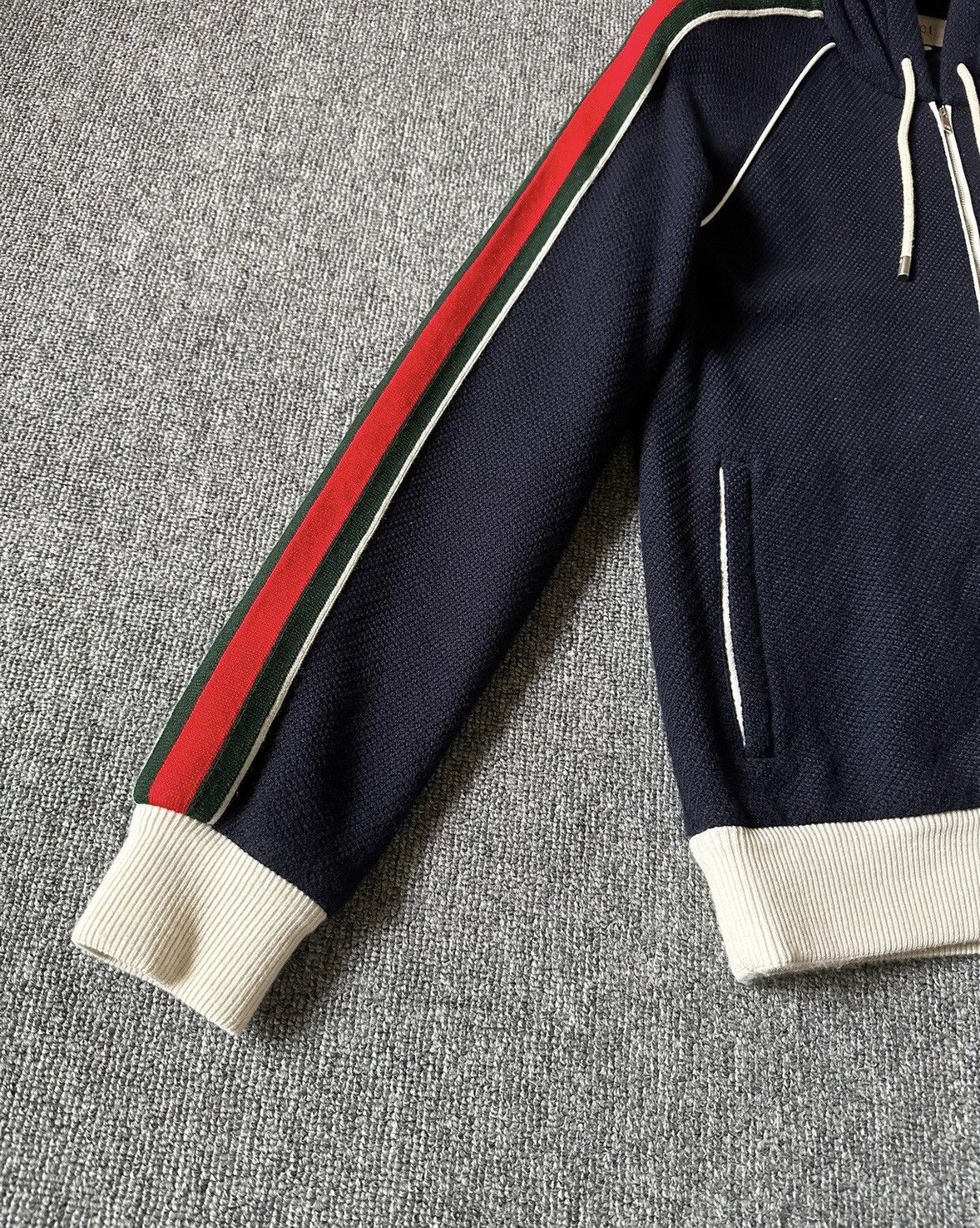 Gucci Gucci arm side red and green blue knitted zipper hoodie Size US XS / EU 42 / 0 - 3 Thumbnail