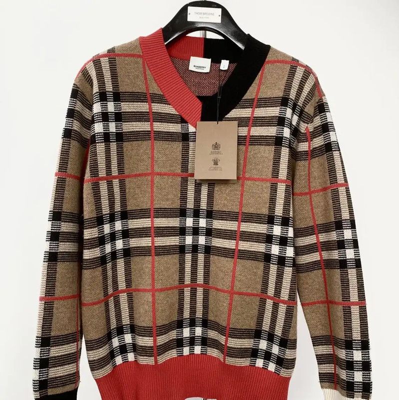 Burberry Color-Blocked Wool Men’s Knit Sweater