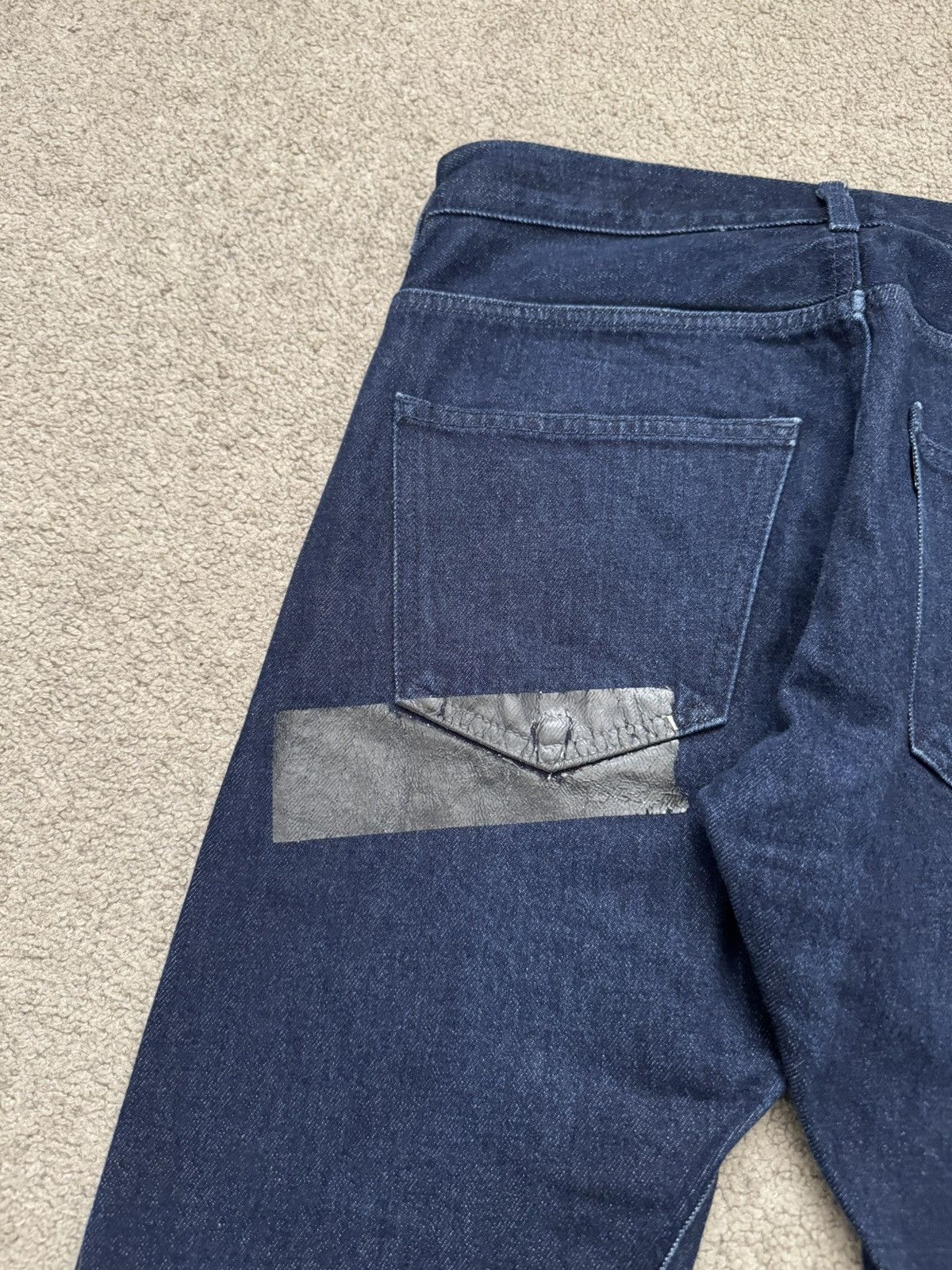 Lad Musician AW07 Lad Musician Indigo Tape Bootcut Flared Denim Jeans Size US 28 / EU 44 - 12 Thumbnail