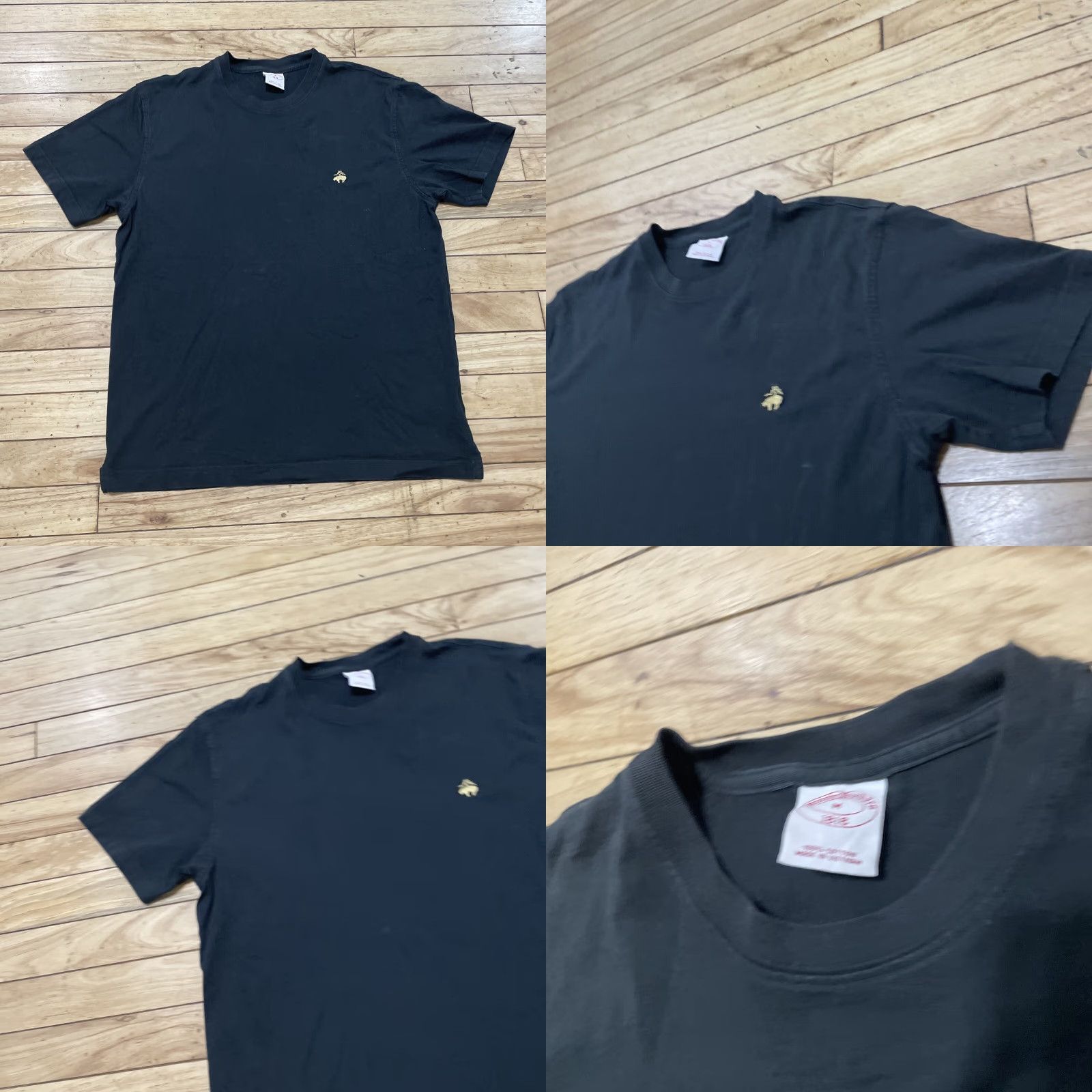 Brooks Brothers BROOKS BROTHERS 1818 TShirt Men M Black Classic Gold Crest Logo Crew Tee Shirt M Size US M / EU 48-50 / 2 - 9 Thumbnail