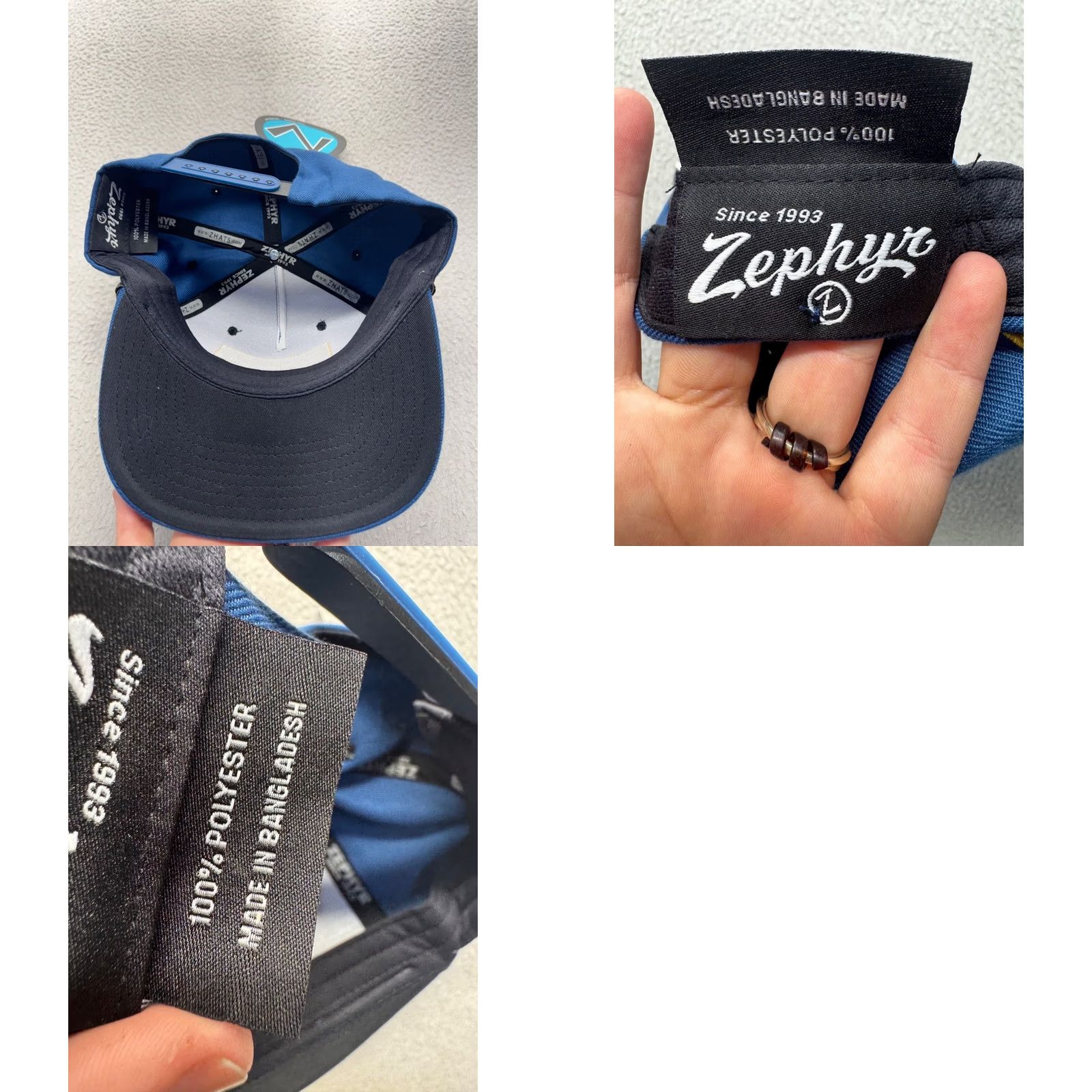 Zephyr Zephyr Snapback Hat Mens One Size Adjustable Braided Rope Detail Rapids Brewing Company Blue Size ONE SIZE - 8 Thumbnail