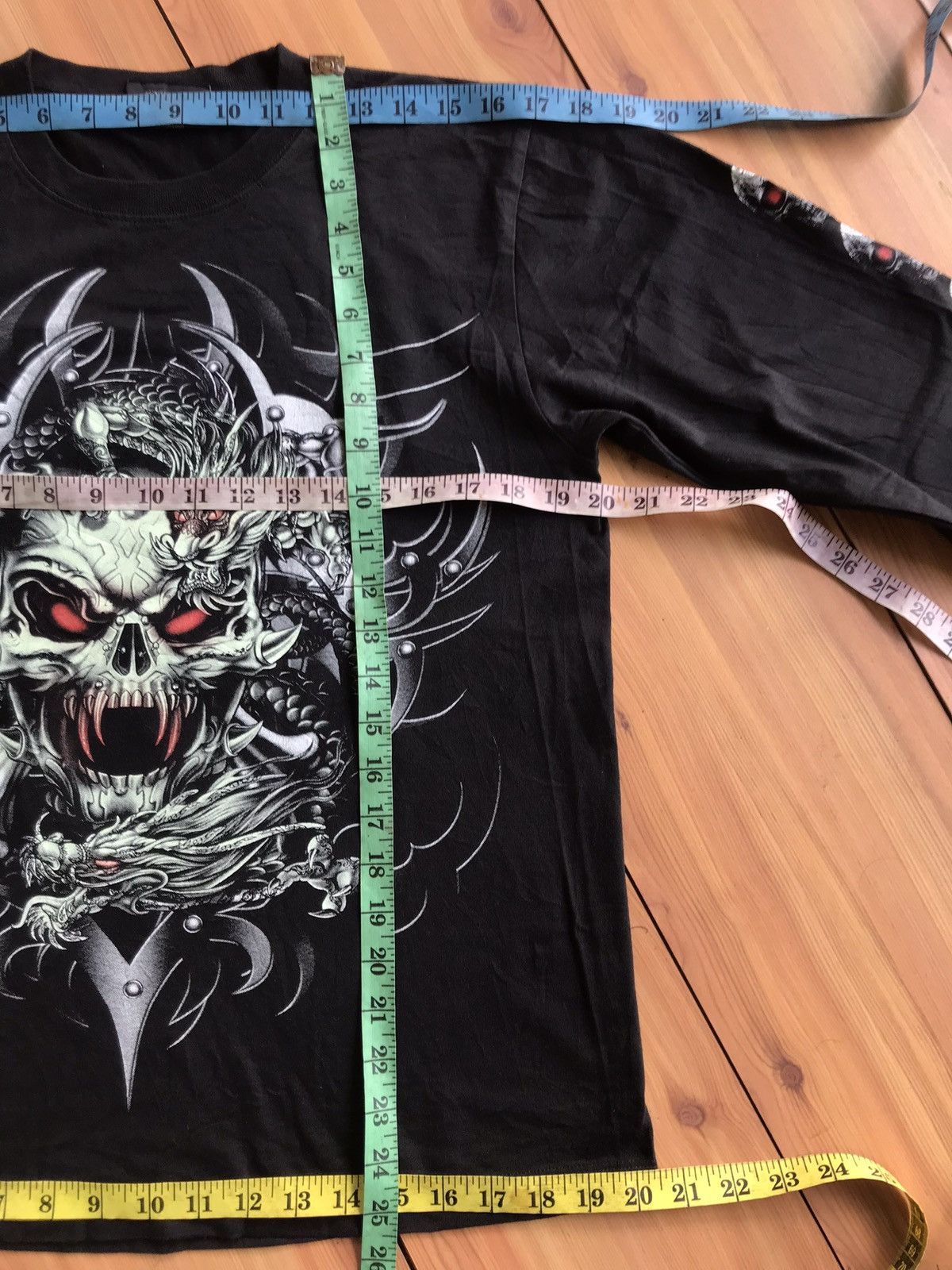 Japanese Brand × Other × Vintage Vintage Black Long Sleeve T shirt Glow in the Dark Size US M / EU 48-50 / 2 - 8 Thumbnail