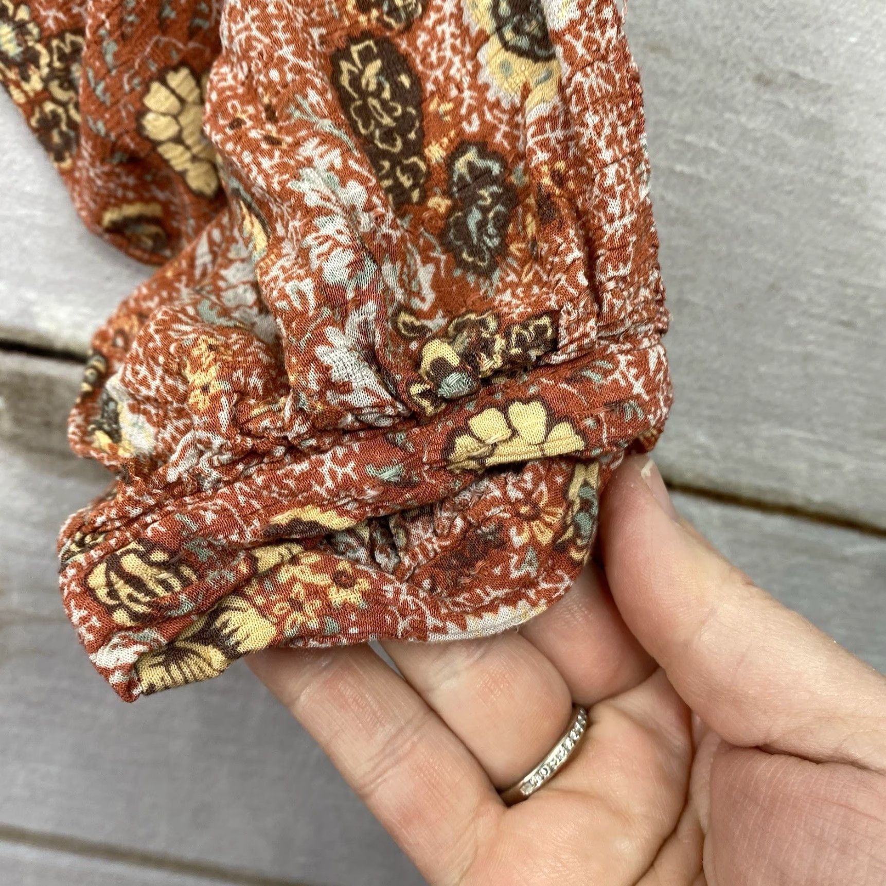 Nicole Miller Nicole Miller Top Womens M Crop Tie Waist Boho Floral Sleeves 3/4 Multicolor Festival Western Bohemian Tank Shirt G Womens Size M / US 6-8 / IT 42-44 - 7 Thumbnail