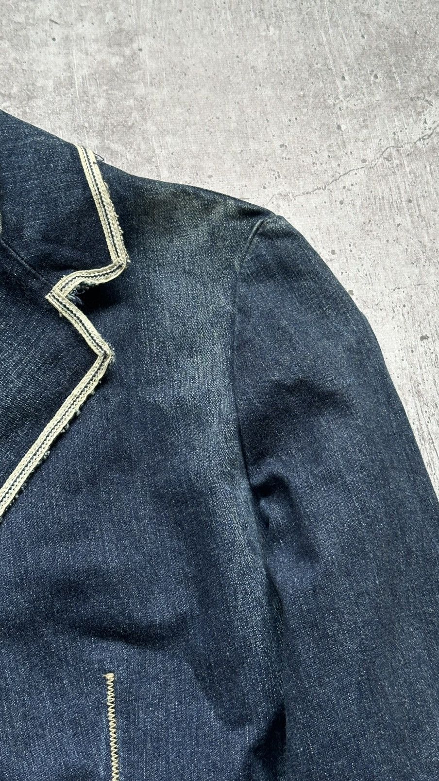 Marithe + Francois Girbaud Women's Marithe Francois Girbaud Vintage Denim Blazer Size S / US 4 / IT 40 - 10 Thumbnail