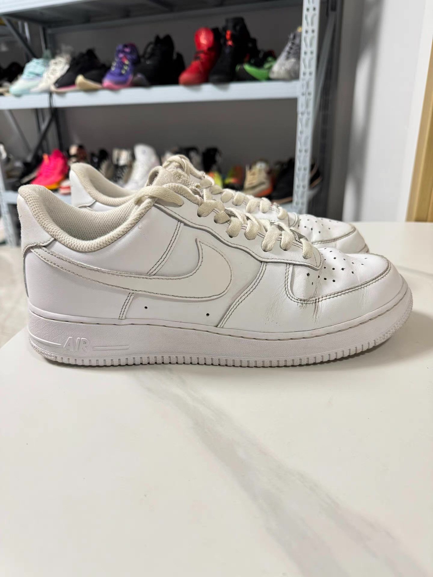 Nike Nike Air Force 1 Classic all-white low-top sneakers Q10 Size US 10 / EU 43 - 1 Thumbnail