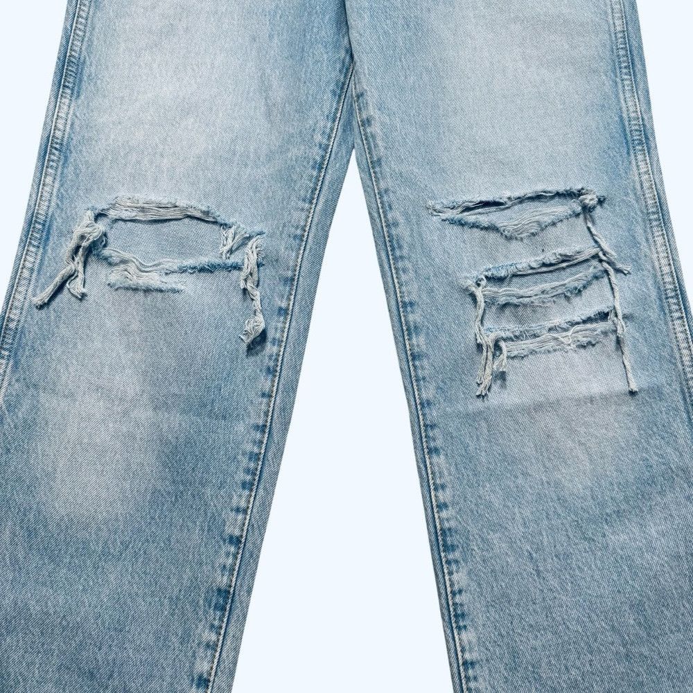 Wrangler NWT New Wrangler Wild West High Rise Straight Destructed Je Size 27" / US 4 / IT 40 - 8 Thumbnail