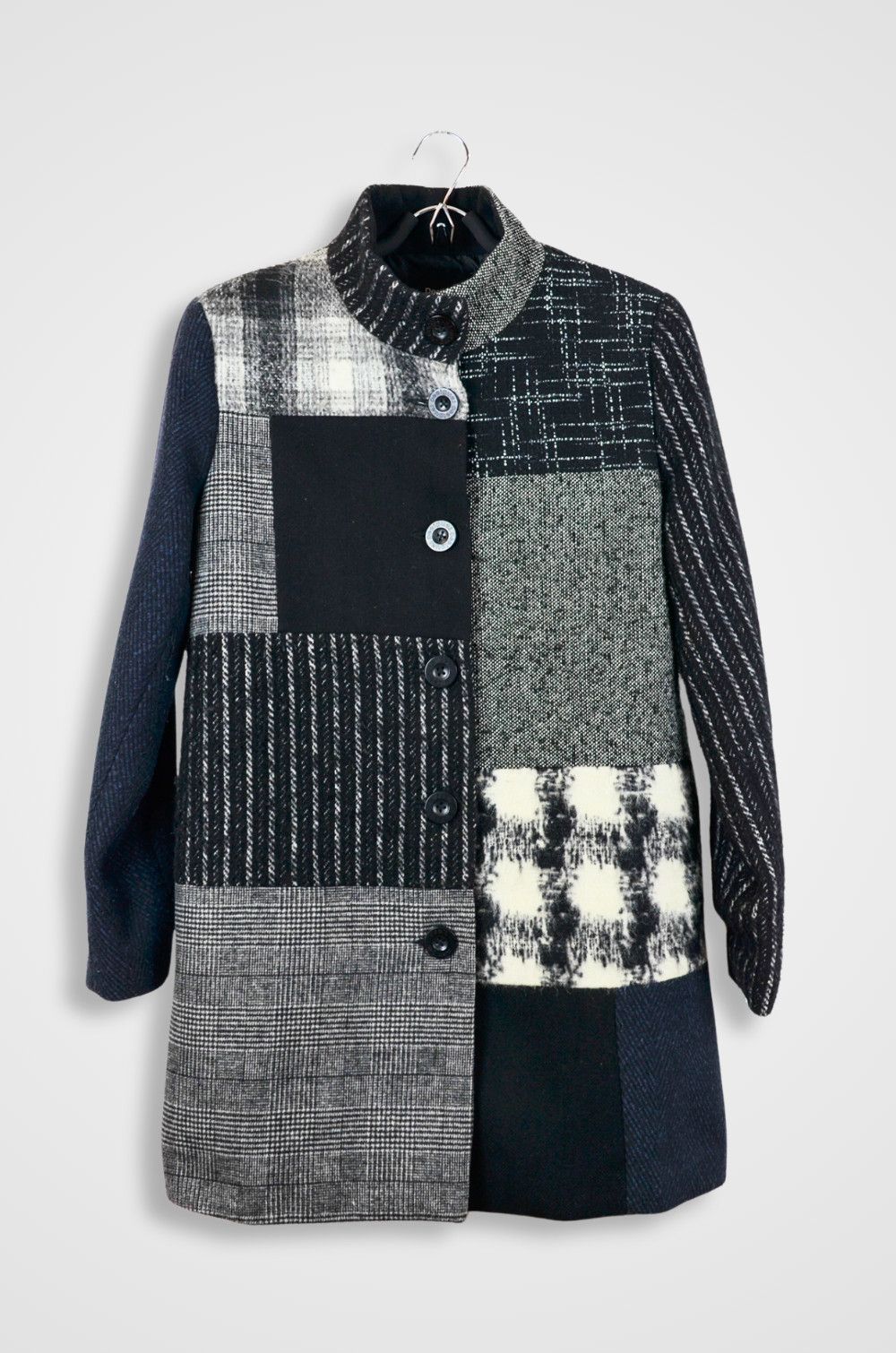 Desigual Desigual Patchwork Wool Coat Women’s - Size IT44 Size M / US 6-8 / IT 42-44 - 1 Thumbnail