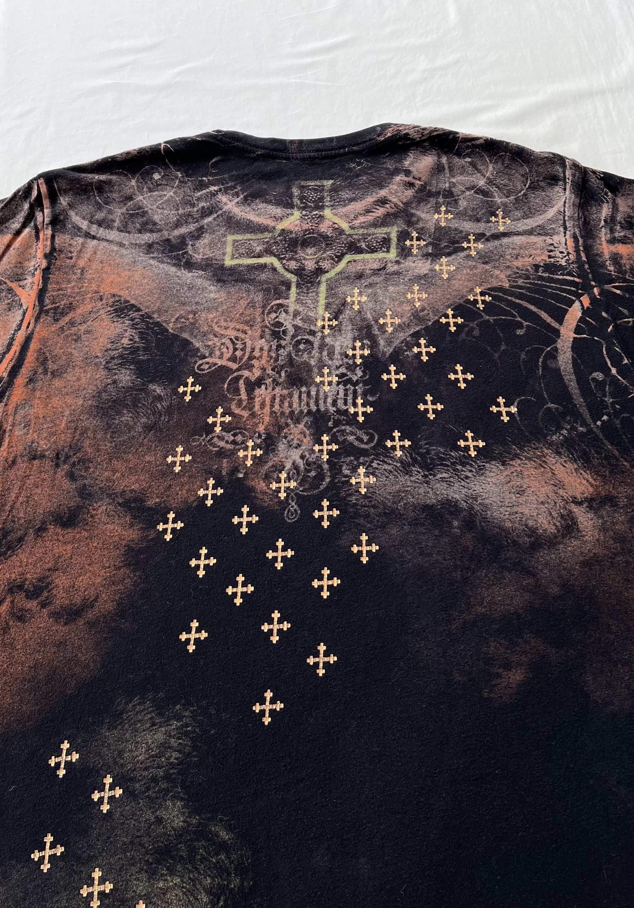 Affliction Vintage Y2k Affliction Skull Demon Gothic Grunge AOP T-shirt Size US L / EU 52-54 / 3 - 16 Thumbnail