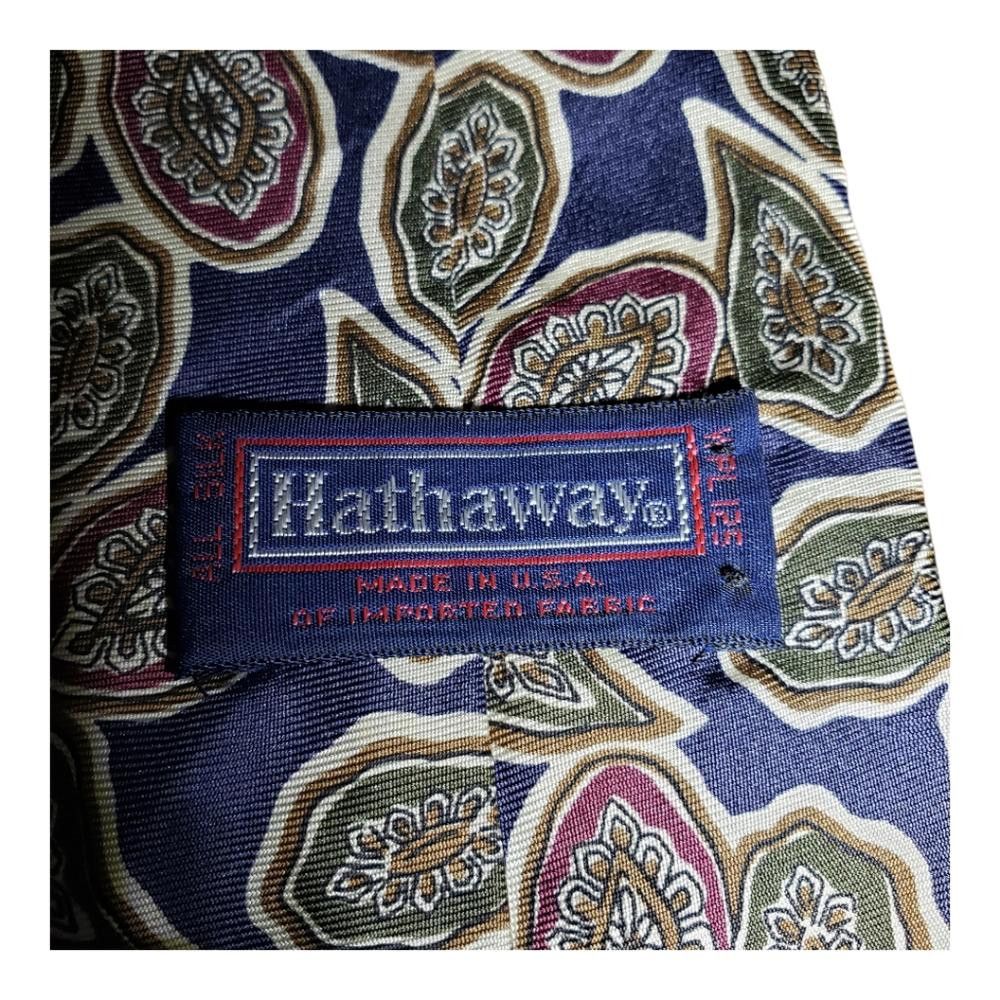 Hathaway Golf T109 Hathaway Vintage Silk Paisley Tie 60" Size ONE SIZE - 3 Thumbnail