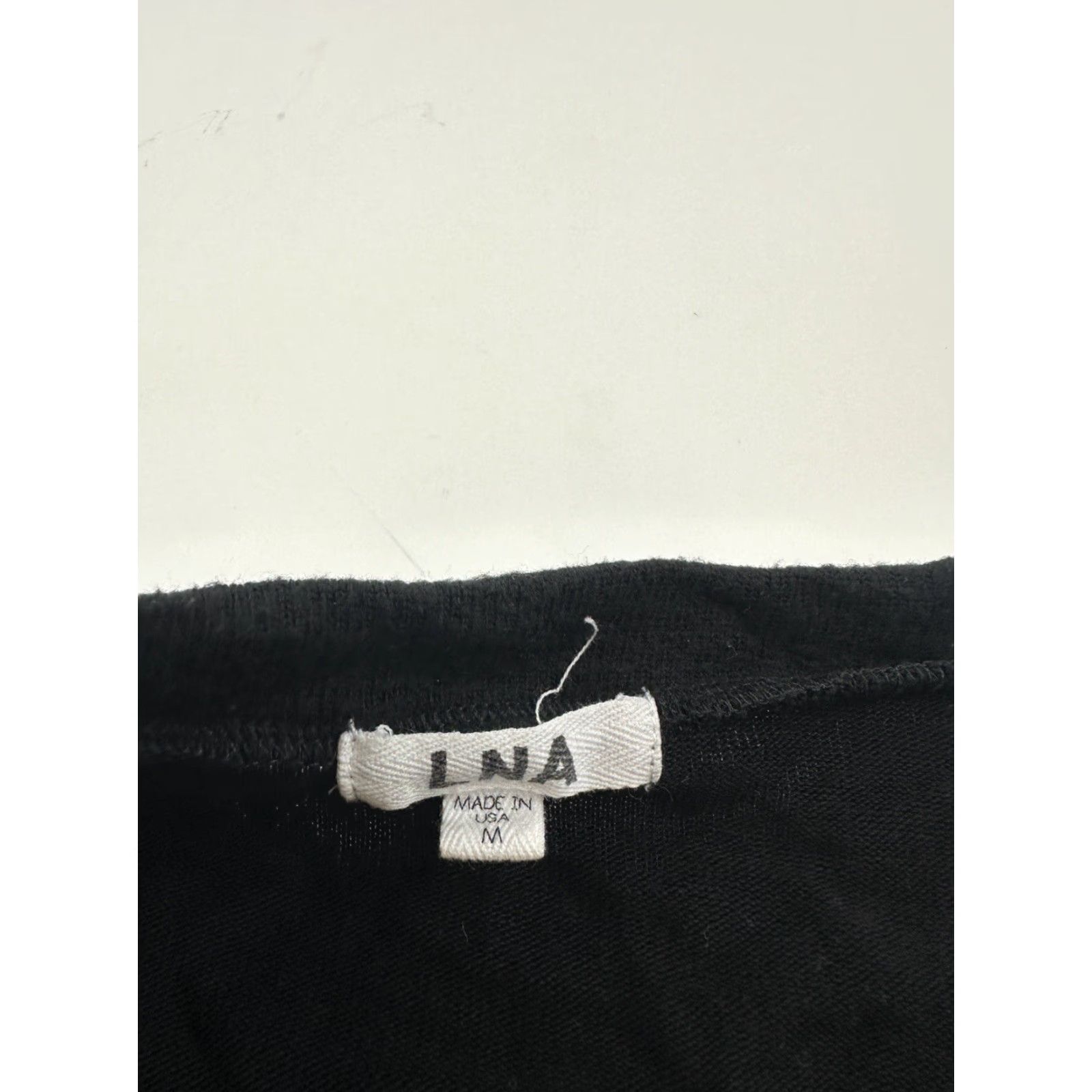 Vintage LNA Shirt Women Black V-Neck Long Sleeve Pullover Top T-Shirt Made In USA M Size M / US 6-8 / IT 42-44 - 3 Thumbnail
