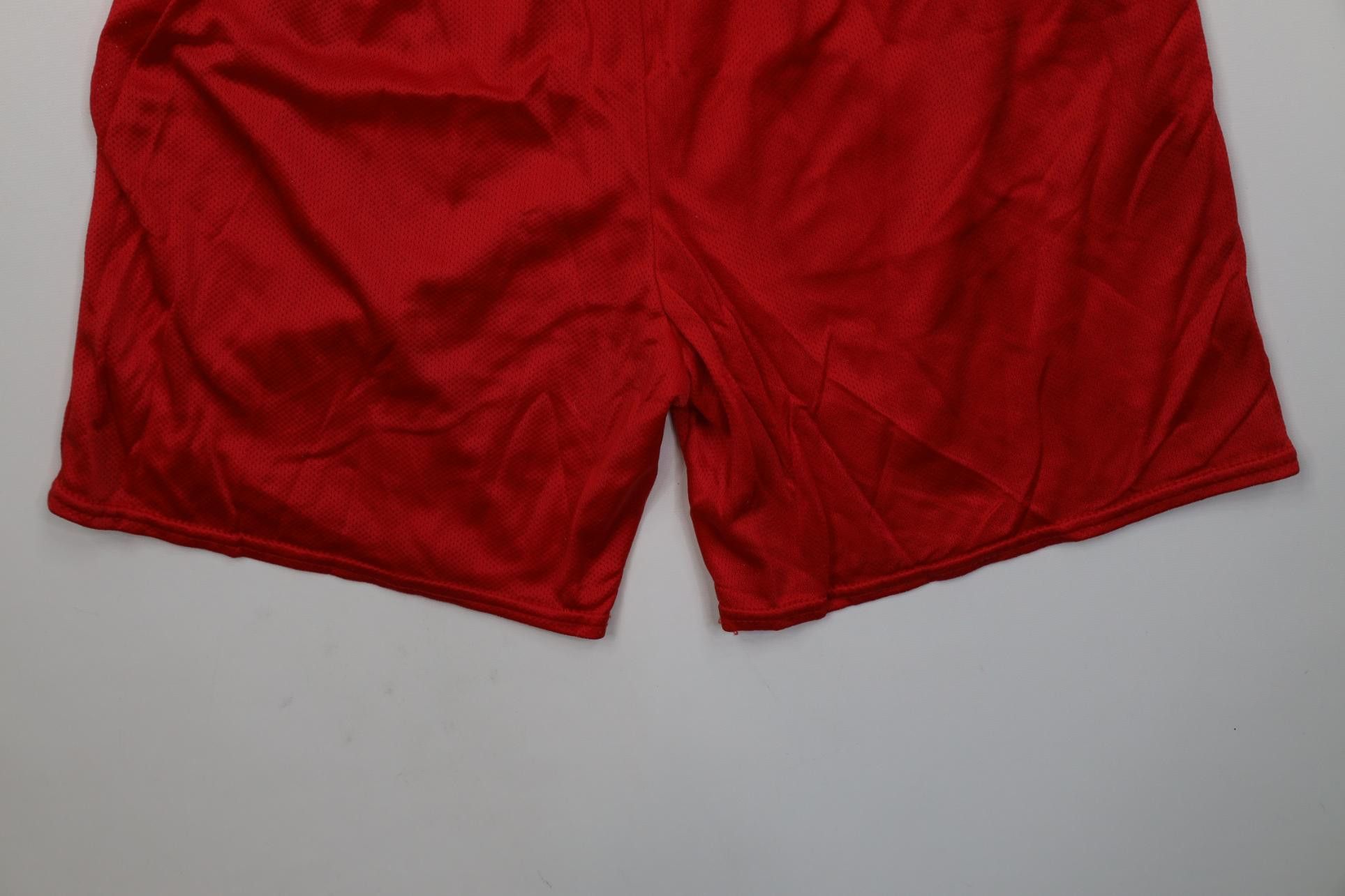 Vintage Vintage 90s Streetwear Nylon Mesh Above Knee Shorts Red USA Size US 34 / EU 50 - 11 Thumbnail