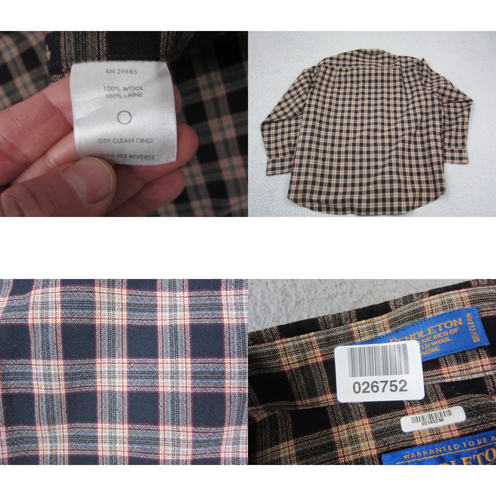 Pendleton VINTAGE Pendleton Shirt Mens 2XL Plaid Wool Button-Up Long Sleeve Fall Winter Spring Casual Travel USA Mens Size US XXL / EU 58 / 5 - 8 Thumbnail