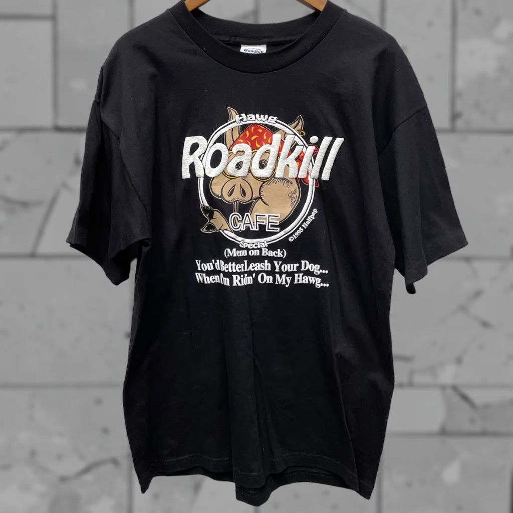 Vintage VINTAGE Roadkill T-Shirt Mens XL Black USA 100% Cotton Graphic Tee Size US XL / EU 56 / 4 - 1 Thumbnail