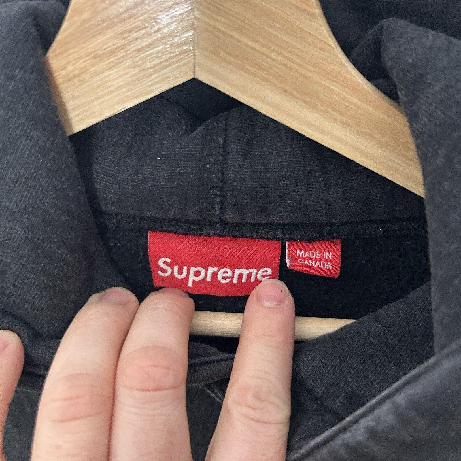 Supreme Supreme Black Embroidered Pullover Striped Hoodie “Black” Size US M / EU 48-50 / 2 - 14 Thumbnail