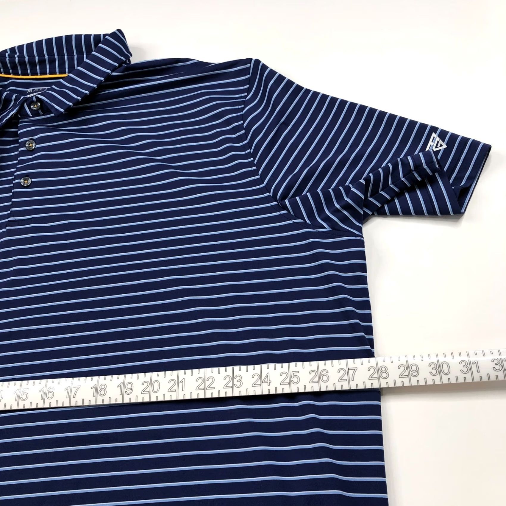 Vintage Maelreg Polo Shirt 3XL Striped Blue Nike? Size US XXL / EU 58 / 5 - 6 Thumbnail