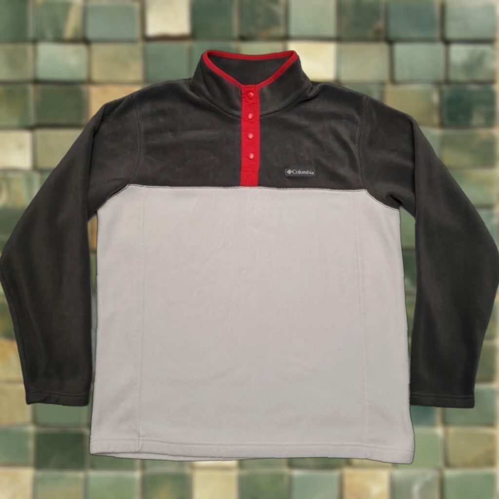 Etro VINTAGE Columbia Sweater Men L Gray T Snap Fleece Pullover Outdoor Retro Classic Size US L / EU 52-54 / 3 - 1 Thumbnail