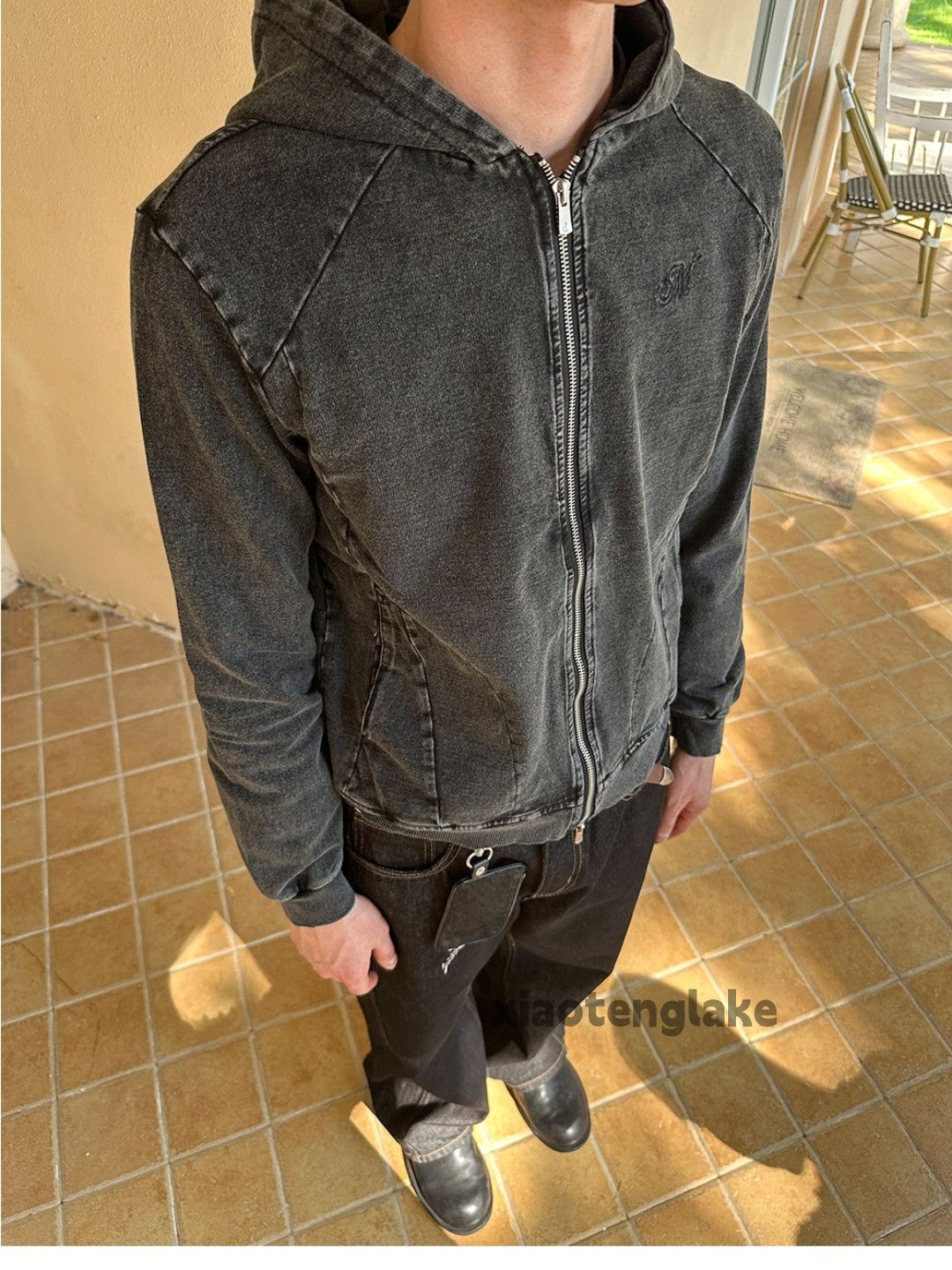 Designer Unisex washed faded utility punk yuppie grunge hoodie Size US XL / EU 56 / 4 - 3 Thumbnail