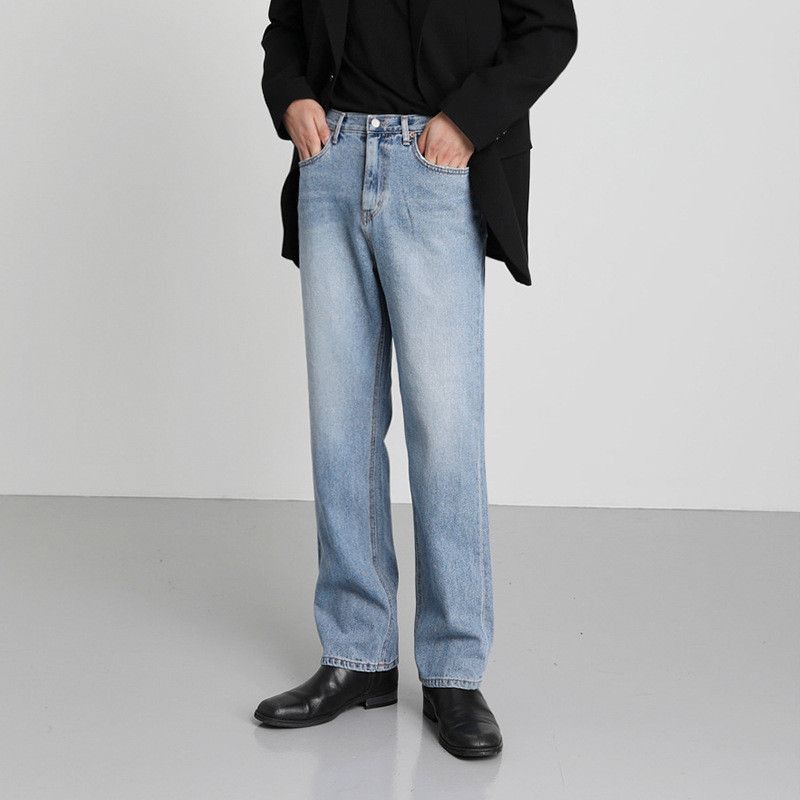 Japanese Brand Retro straight leg wide leg casual jeans Size US 32 / EU 48 - 4 Thumbnail