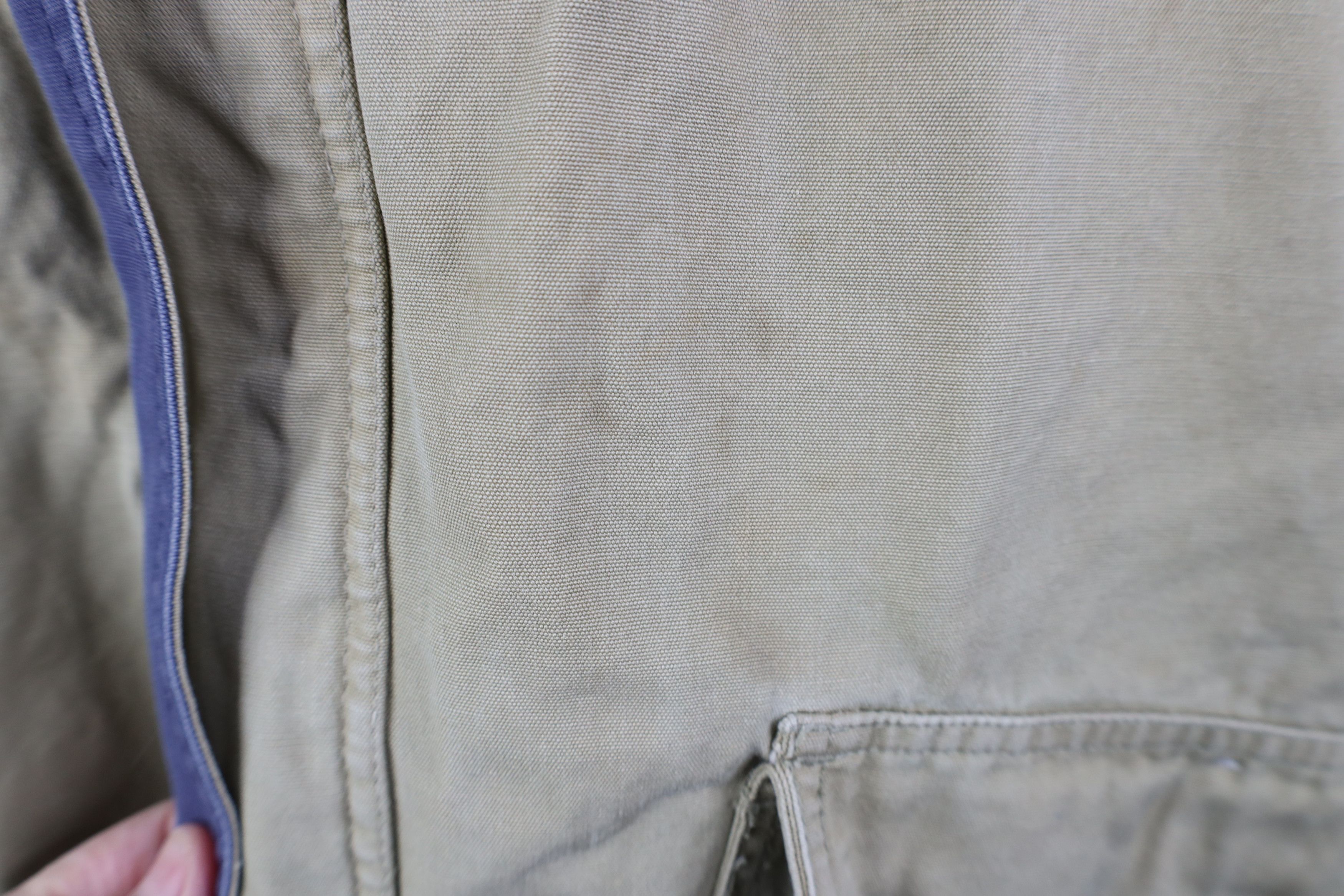 Vintage Vintage 90s Streetwear Heavy Canvas Hooded Jacket Beige Size US L / EU 52-54 / 3 - 5 Thumbnail