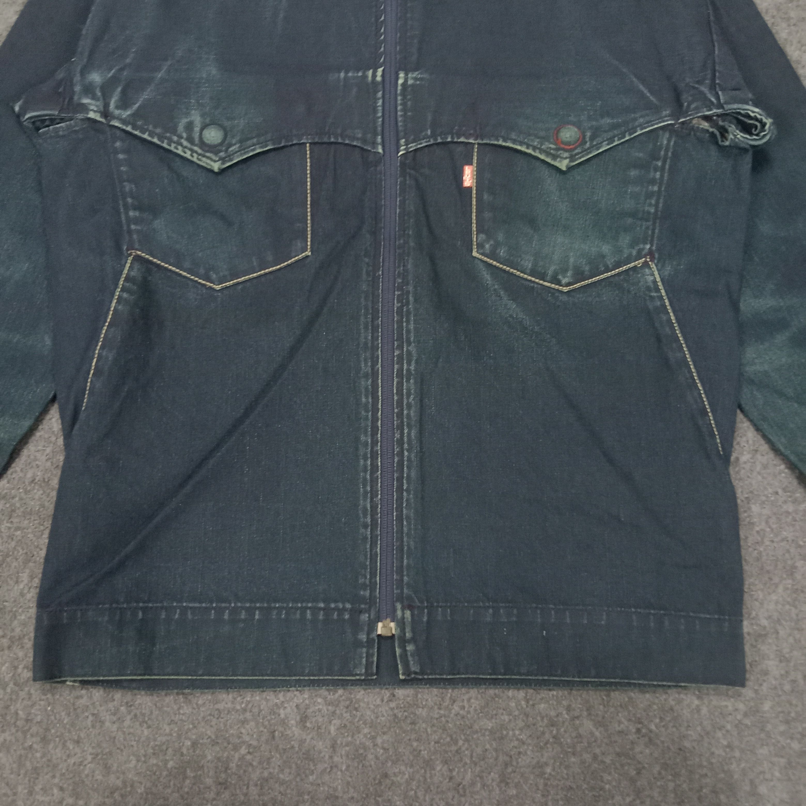Levi's Levi's Strauss & Co Button Denim Bikers Style Jacket Size US M / EU 48-50 / 2 - 2 Thumbnail