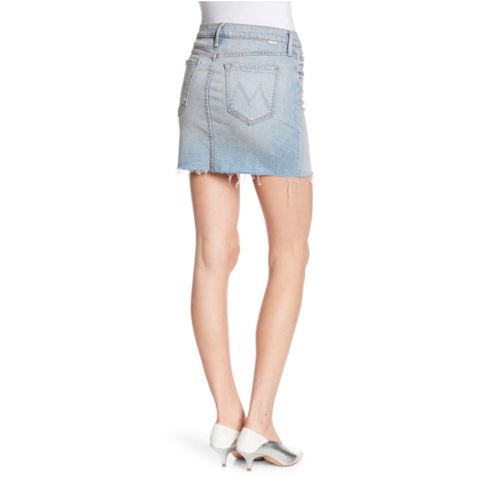 MOTHER MOTHER SUPERIOR The Angel Peg Mini Fray Denim Skirt Size 25 Size 25" / US 0 / IT 36 - 2 Thumbnail
