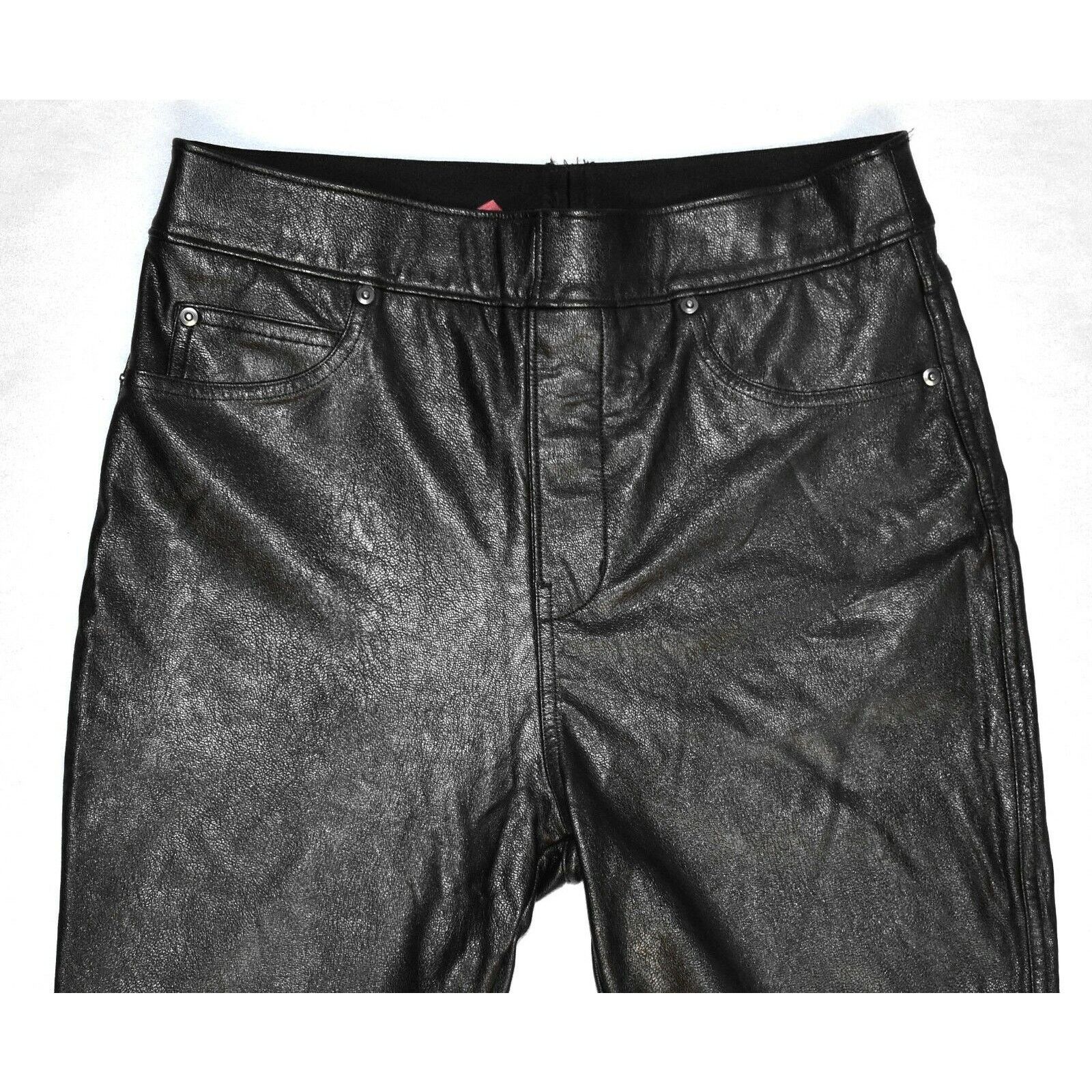 Spanx NEW SPANX Black Faux Leather Ankle Skinny Pants Size S $148 Size 28" / US 6 / IT 42 - 3 Thumbnail