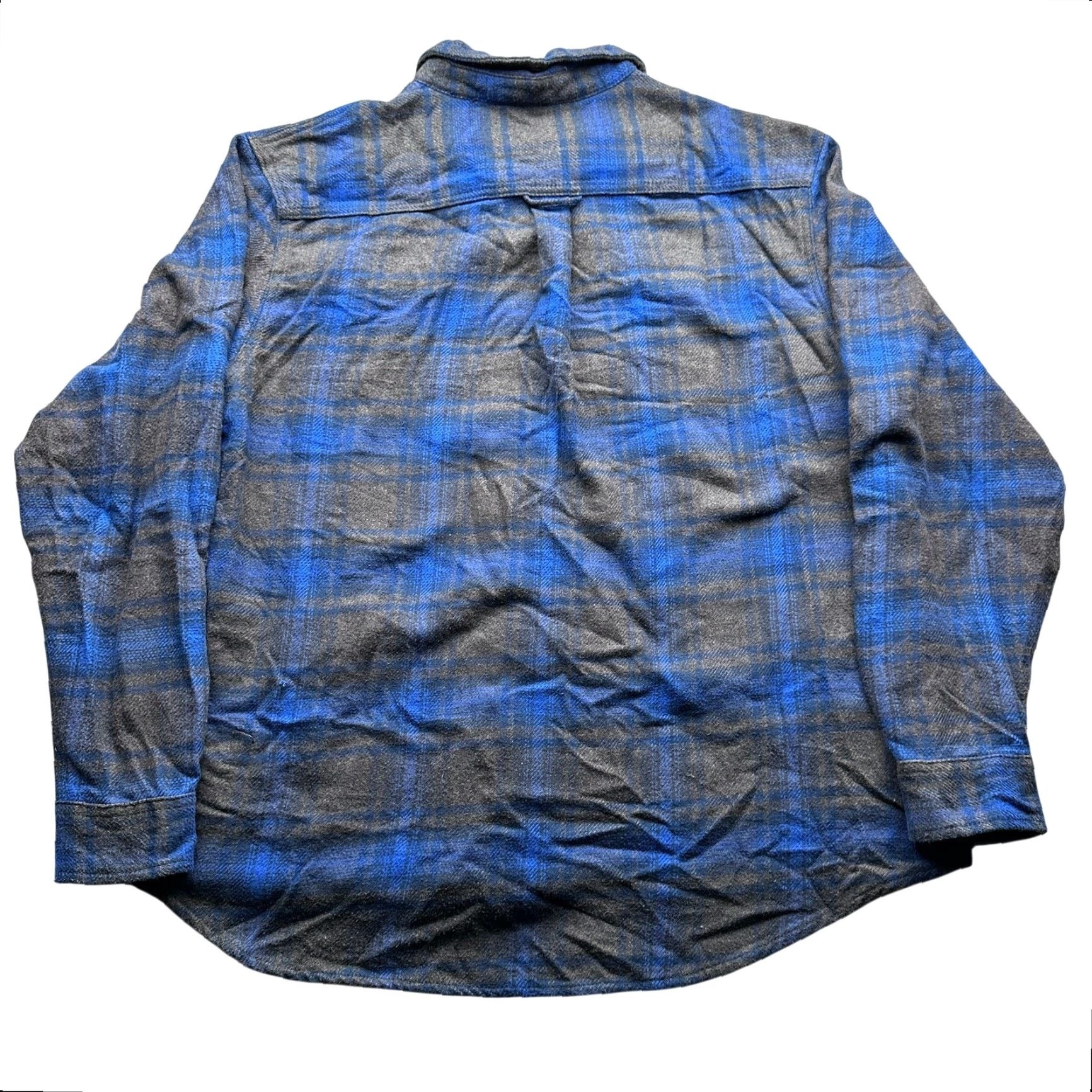 Orvis Orvis Big Bear Heavyweight Flannel Shirt Mens 2XL Blue Plaid Long Sleeve Gray Shirt Size US XXL / EU 58 / 5 - 2 Thumbnail