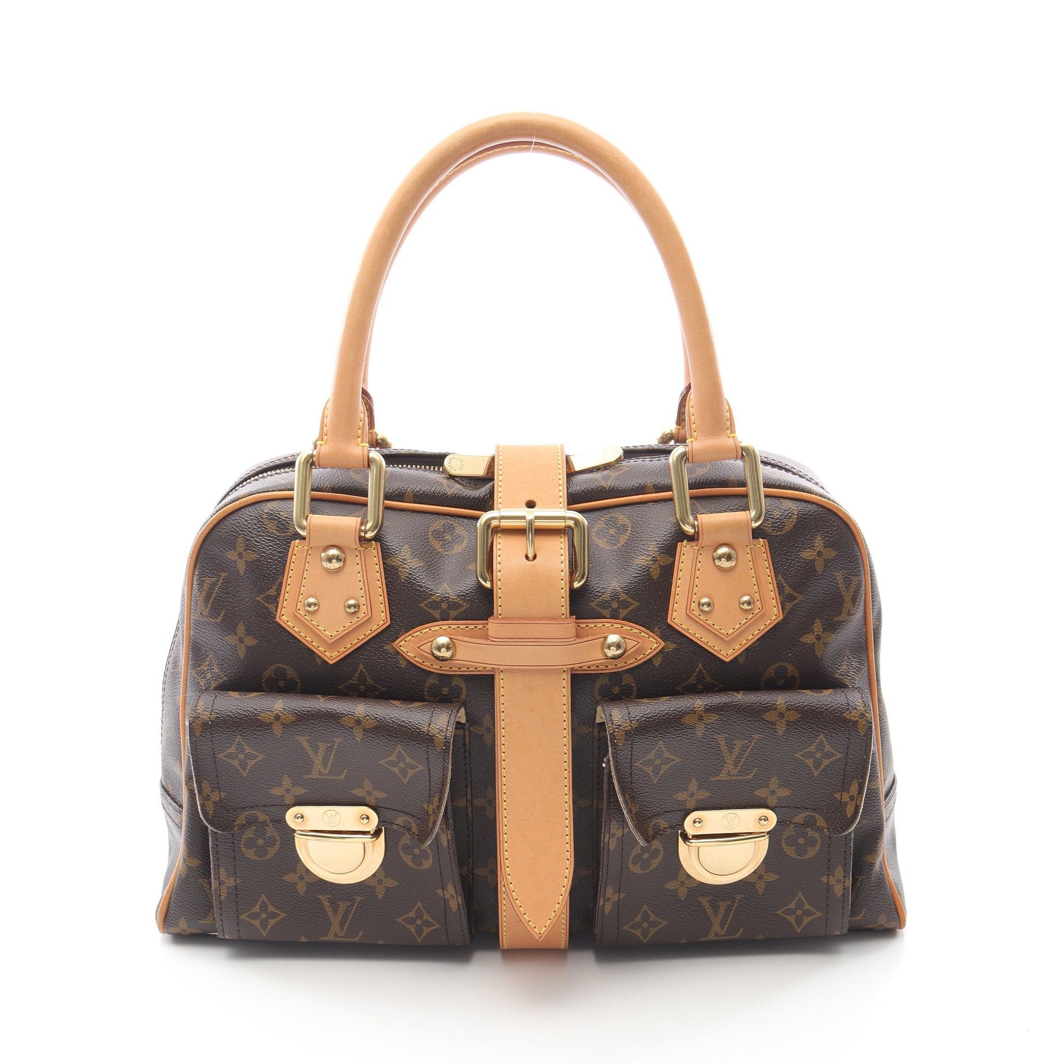 Louis Vuitton Louis Vuitton Manhattan Gm Monogram Handbag Leather Brown Size ONE SIZE - 1 Thumbnail