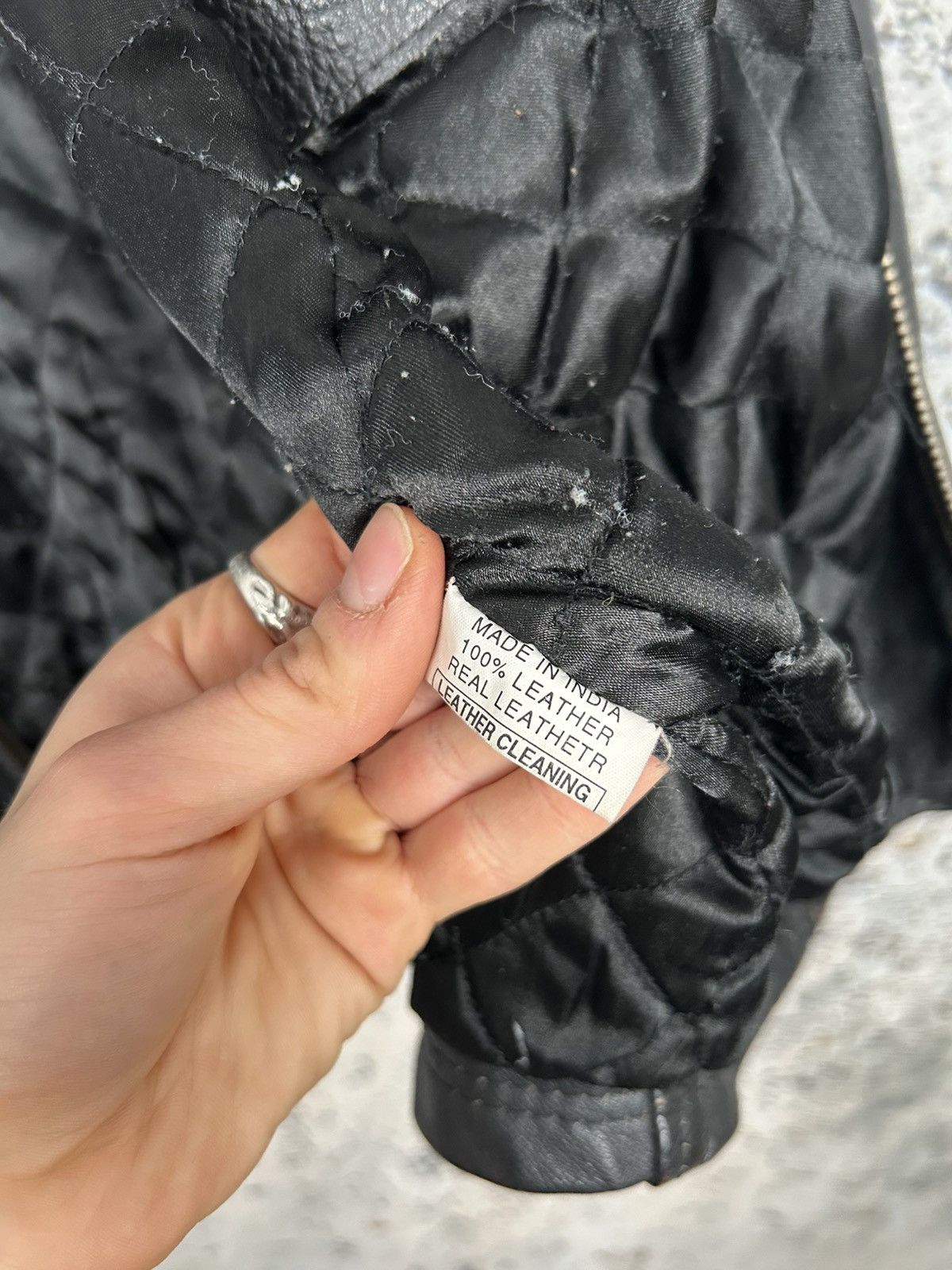 Genuine Leather Vintage Jack & Jones Leather Jacket Punk Grunge Rock Metal Size US L / EU 52-54 / 3 - 8 Thumbnail
