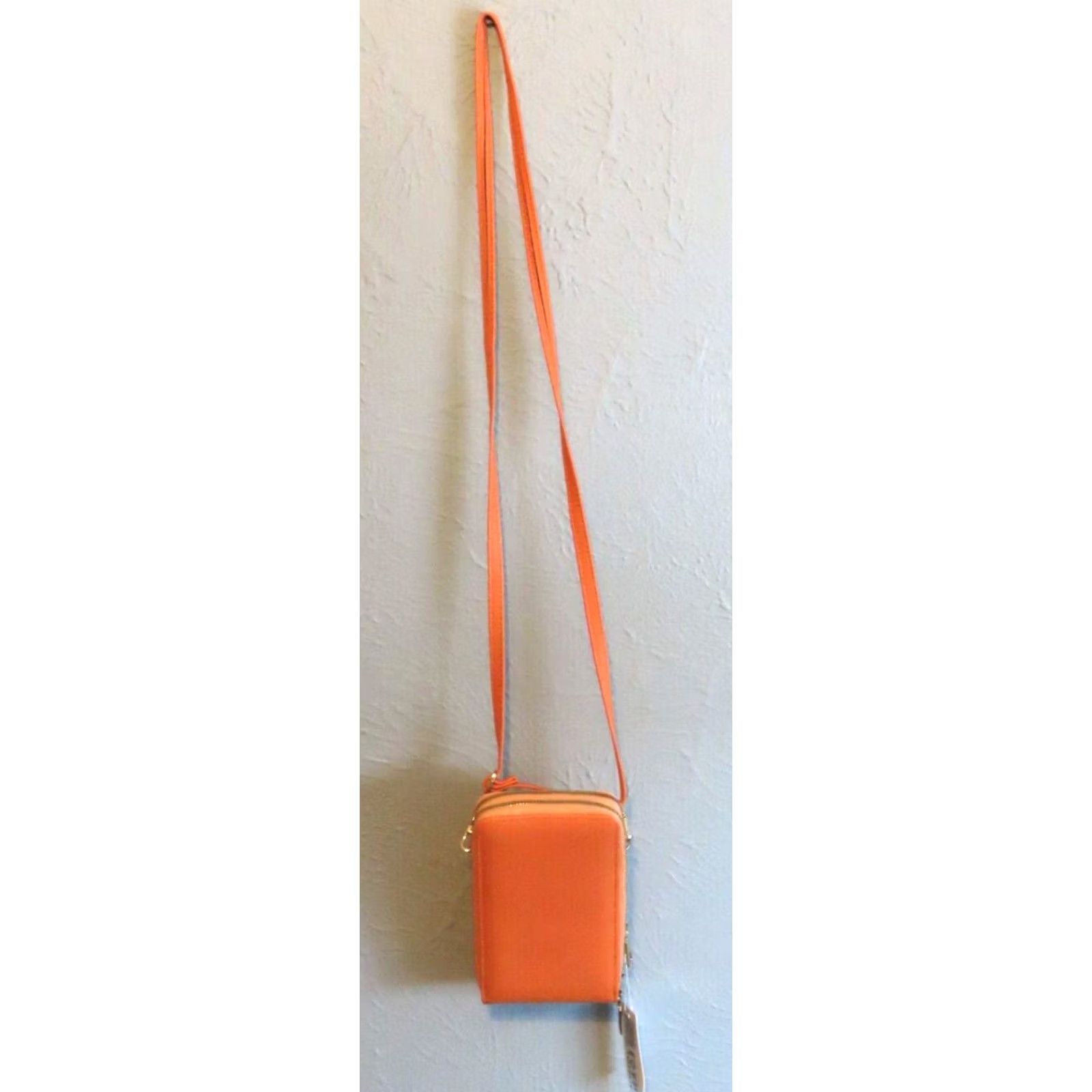 Vintage Malibu Skye Brianna Triple Zipper Crossbody Vegan Peach Light Tan Women Crossbody Bag Size ONE SIZE - 2 Thumbnail