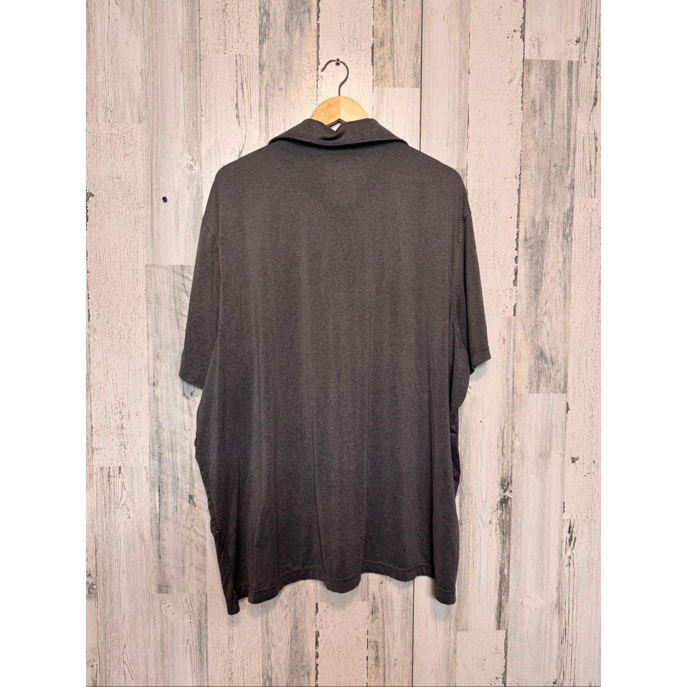 George George Men’s 3XL Gray Stretch Polo Shirt Short Sleeve Casual Top Size US XXL / EU 58 / 5 - 4 Thumbnail