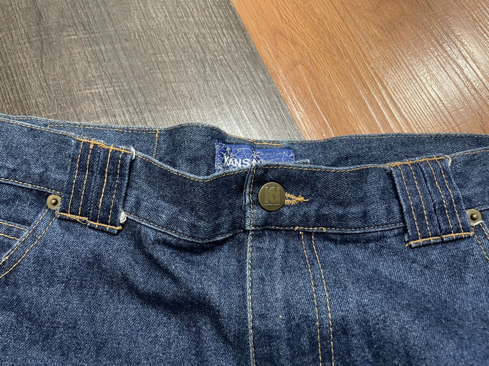 Kansai Yamamoto Kansai Man Dragon Embroidery Baggy Jeans Made in Japan Size US 38 / EU 54 - 10 Thumbnail