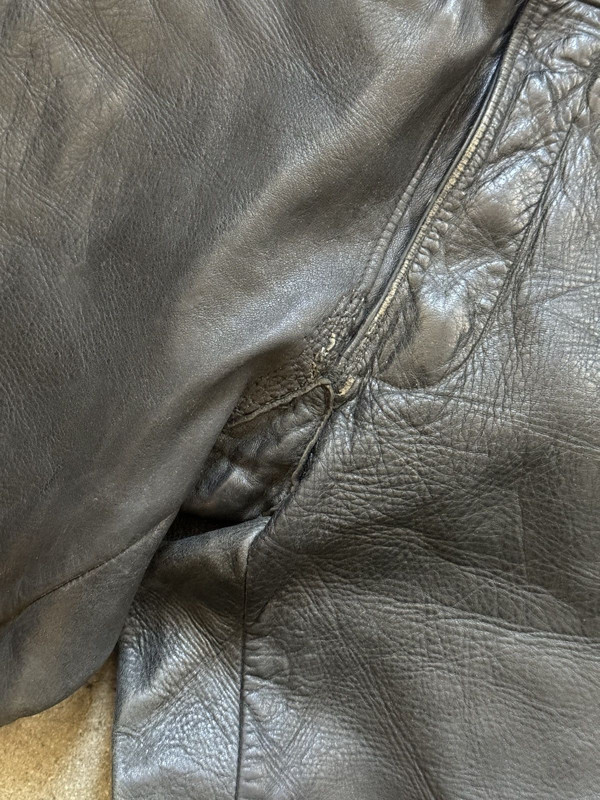Vintage 1930s Buco Leather Biker Pants by Joseph Buegeleisen Size 34 Size US 34 / EU 50 - 2 Thumbnail