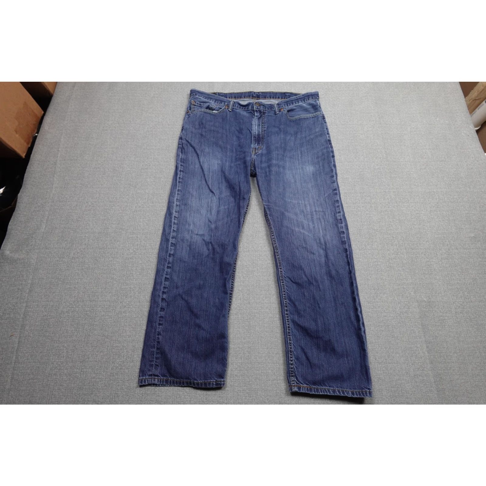 Levi's Levi's 505 Jeans Men 40x30 Blue Straight Regular Fit Denim Cotton Zip Fly Pockets Size US 40 / EU 56 - 4 Thumbnail