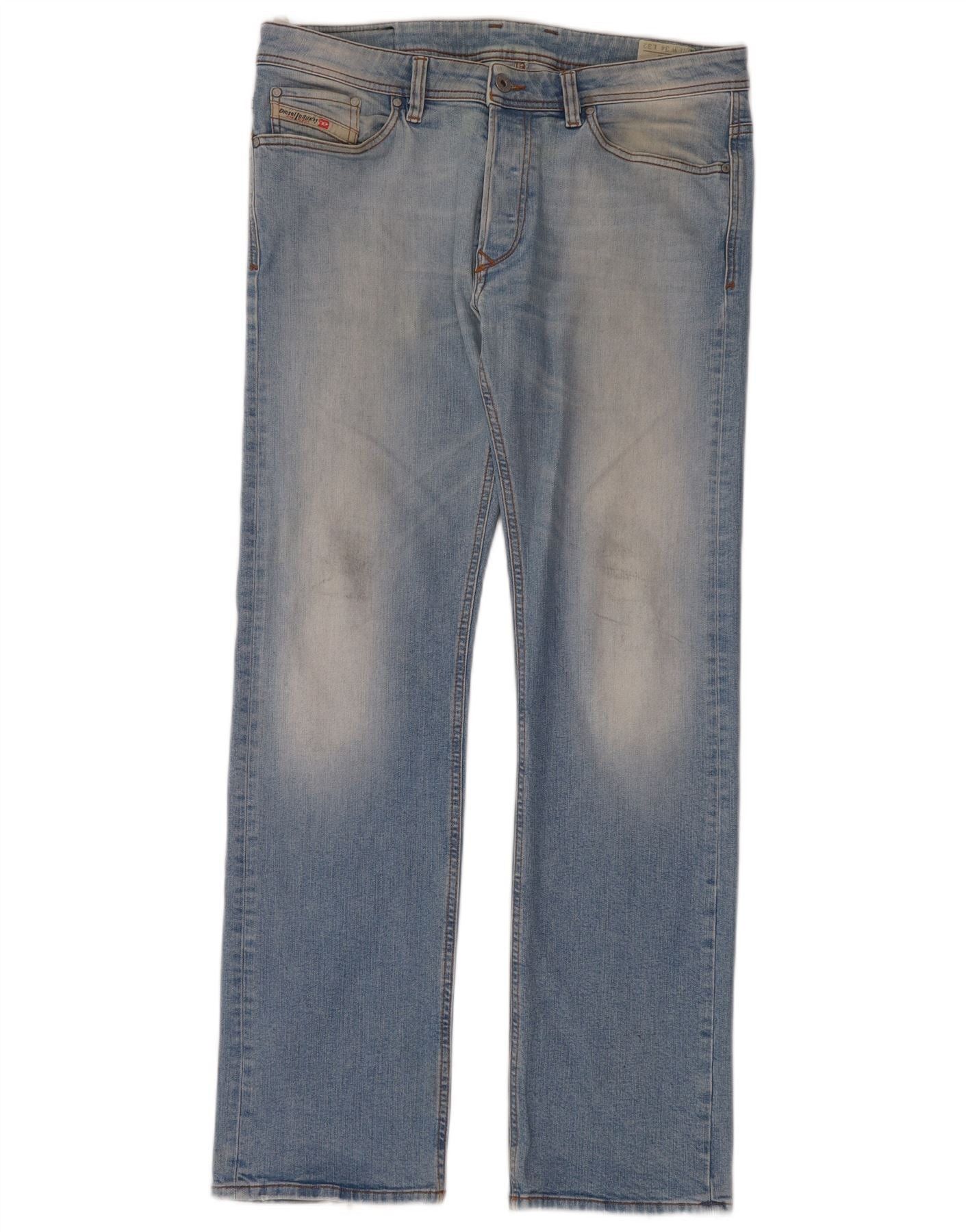 Diesel Mens Viker Straight Jeans W34 L32 Blue Cotton Size US 34 / EU 50 - 1 Thumbnail