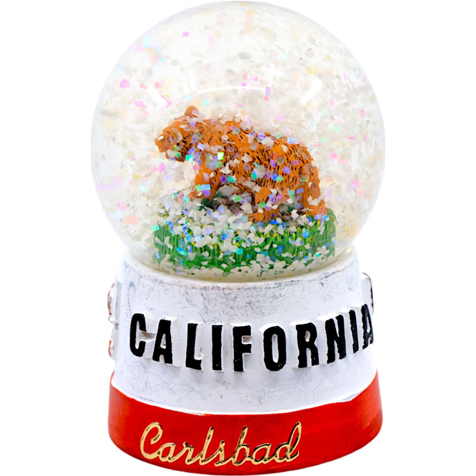 California Republic Carlsbad California Republic Flag Grizzly Bear Snow Globe Size ONE SIZE - 4 Thumbnail