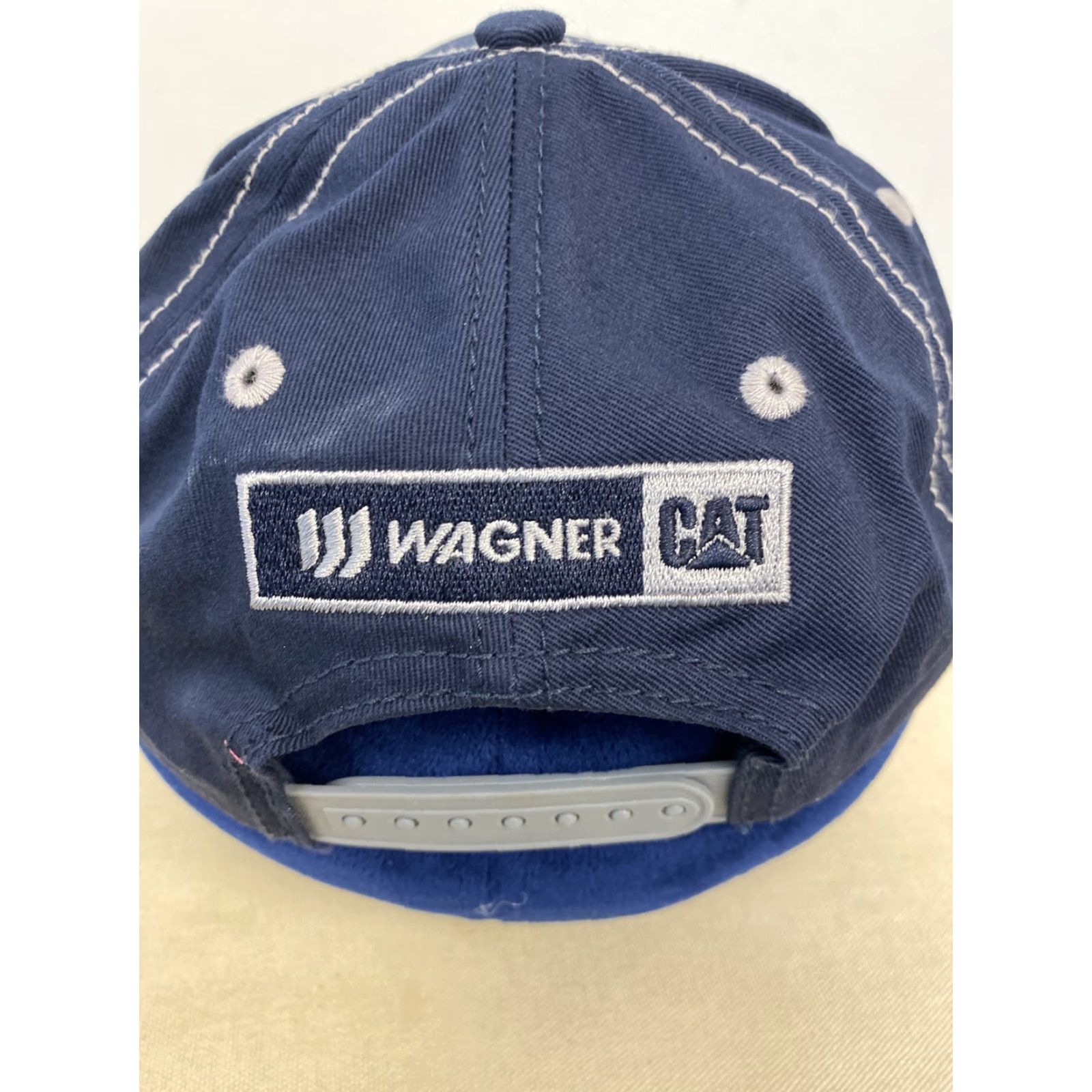Vintage CAT Hat Men Adjustable Navy Gray CATERPILLAR CAT LOGO BASEBALL CAP Size ONE SIZE - 3 Thumbnail